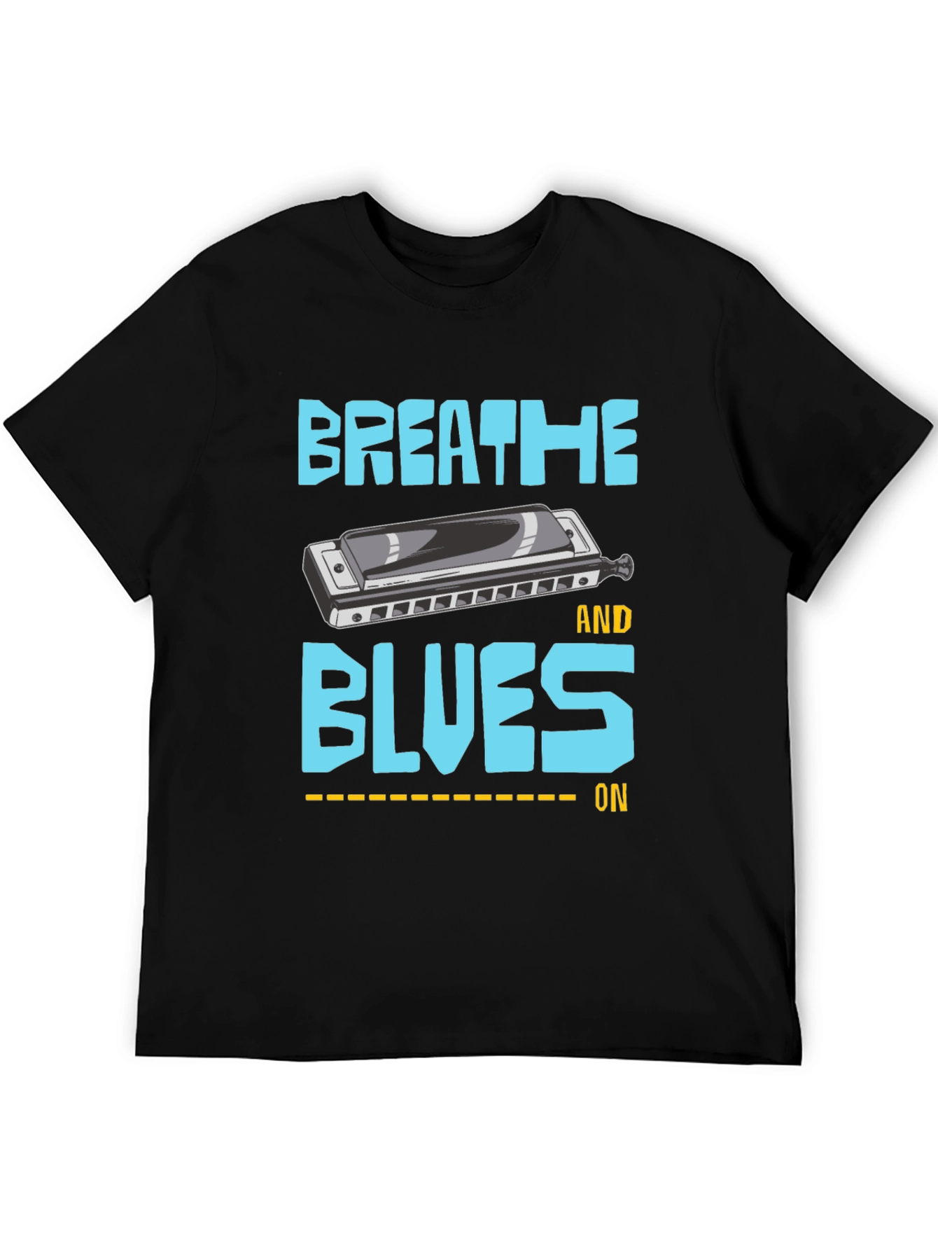 Breathe Blues Harmonica T-Shirt - Musical Tee