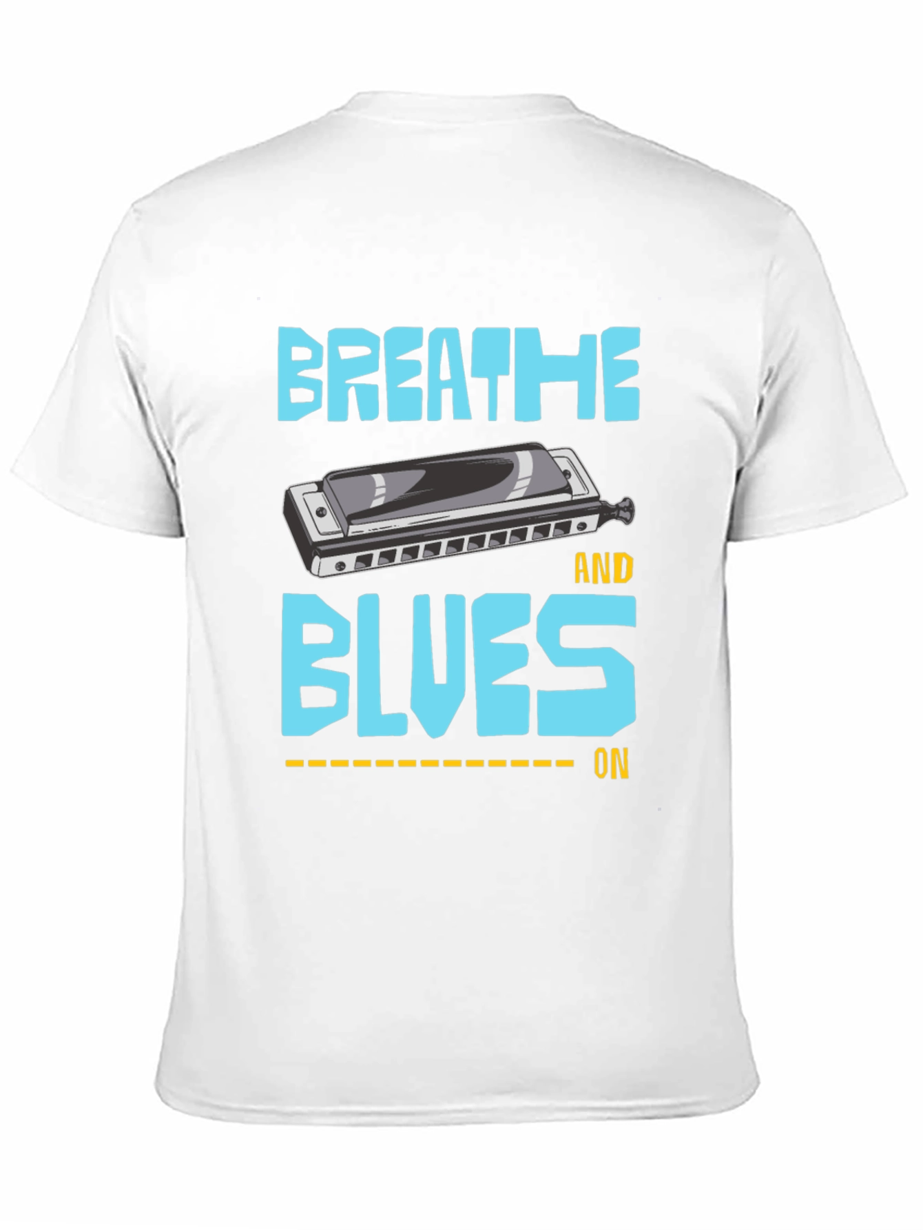 Breathe Blues Harmonica T-Shirt - Musical Tee