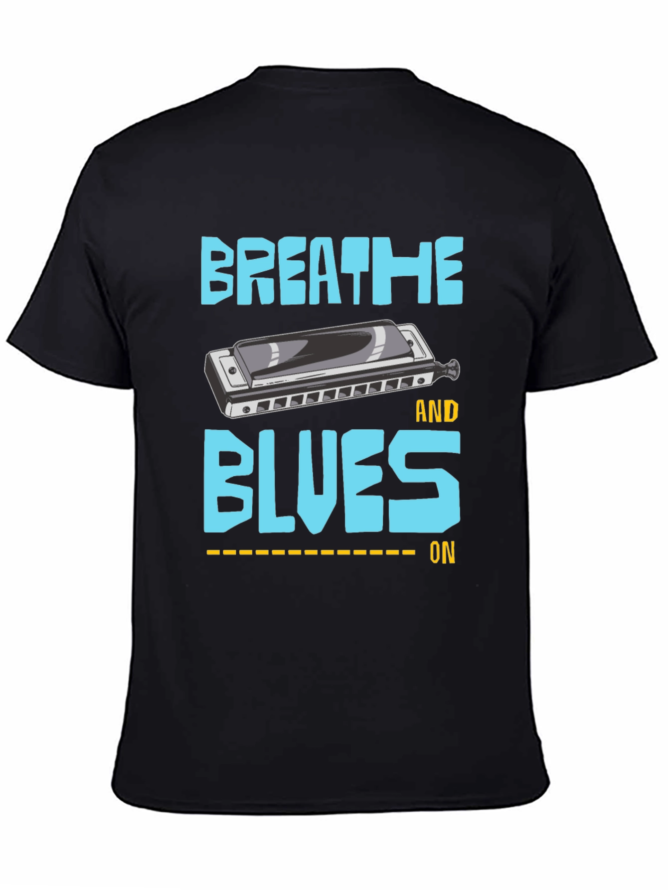 Breathe Blues Harmonica T-Shirt - Musical Tee