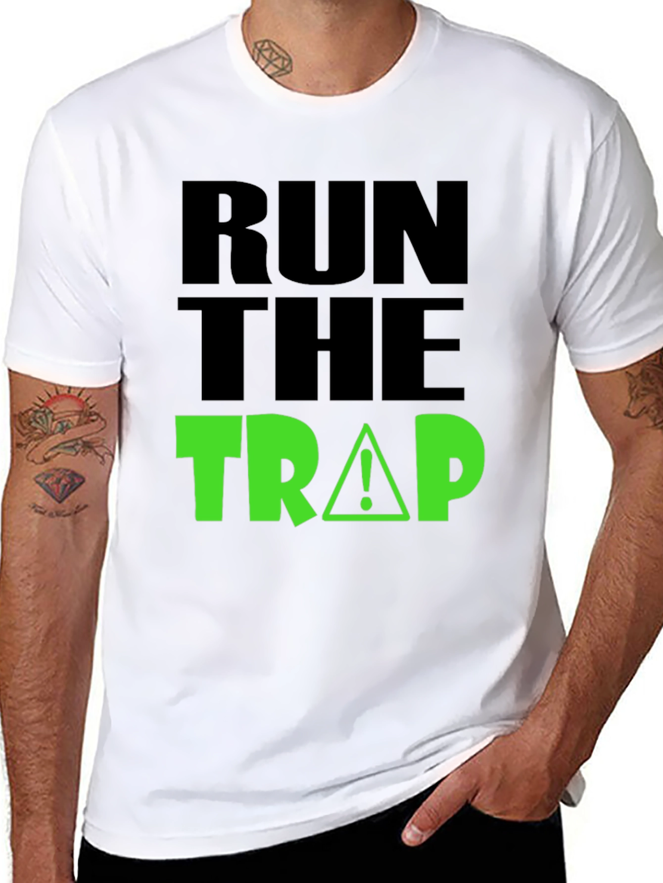 Run the Trap Black Graphic Tee