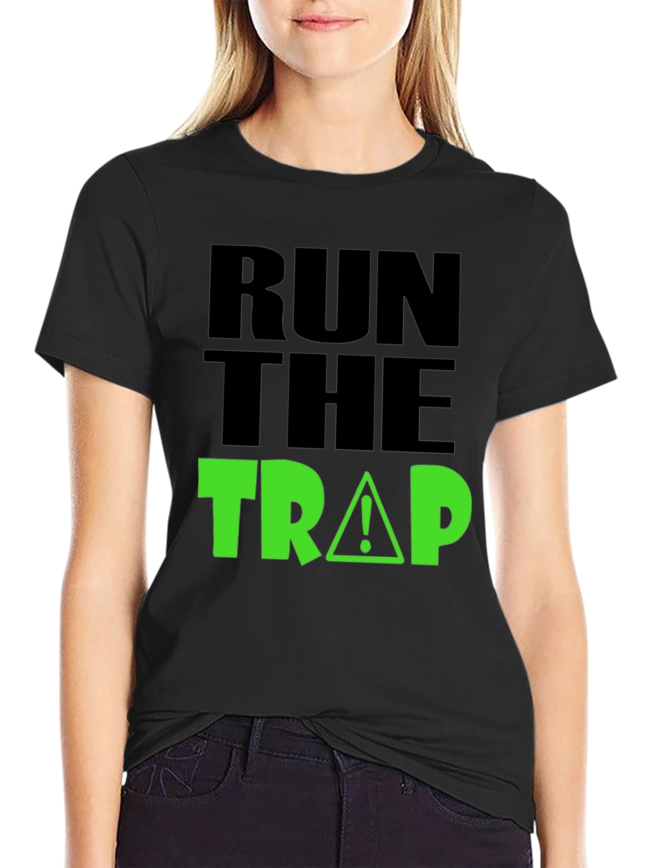 Run the Trap Black Graphic Tee