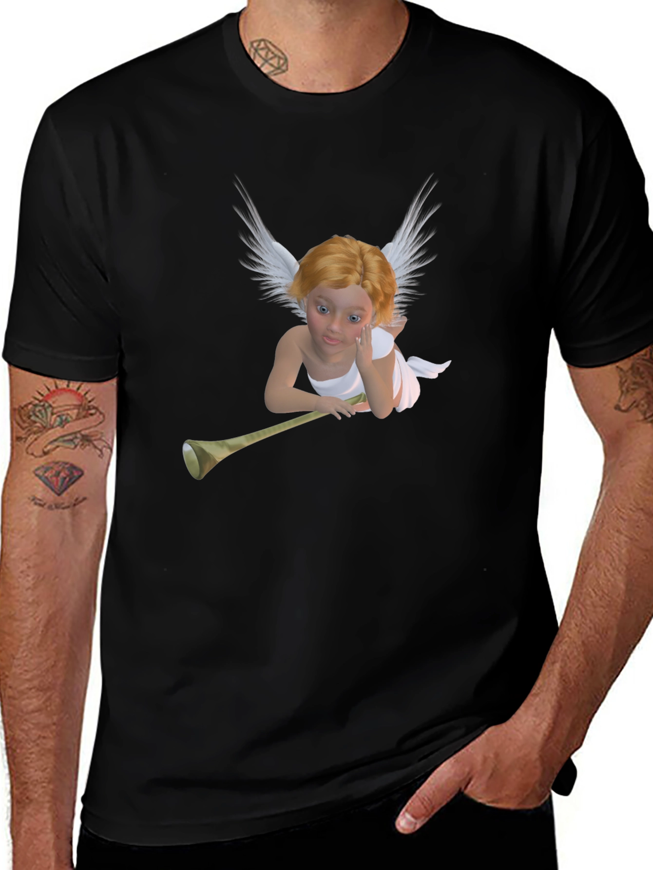 Angel Trumpet Black T-Shirt