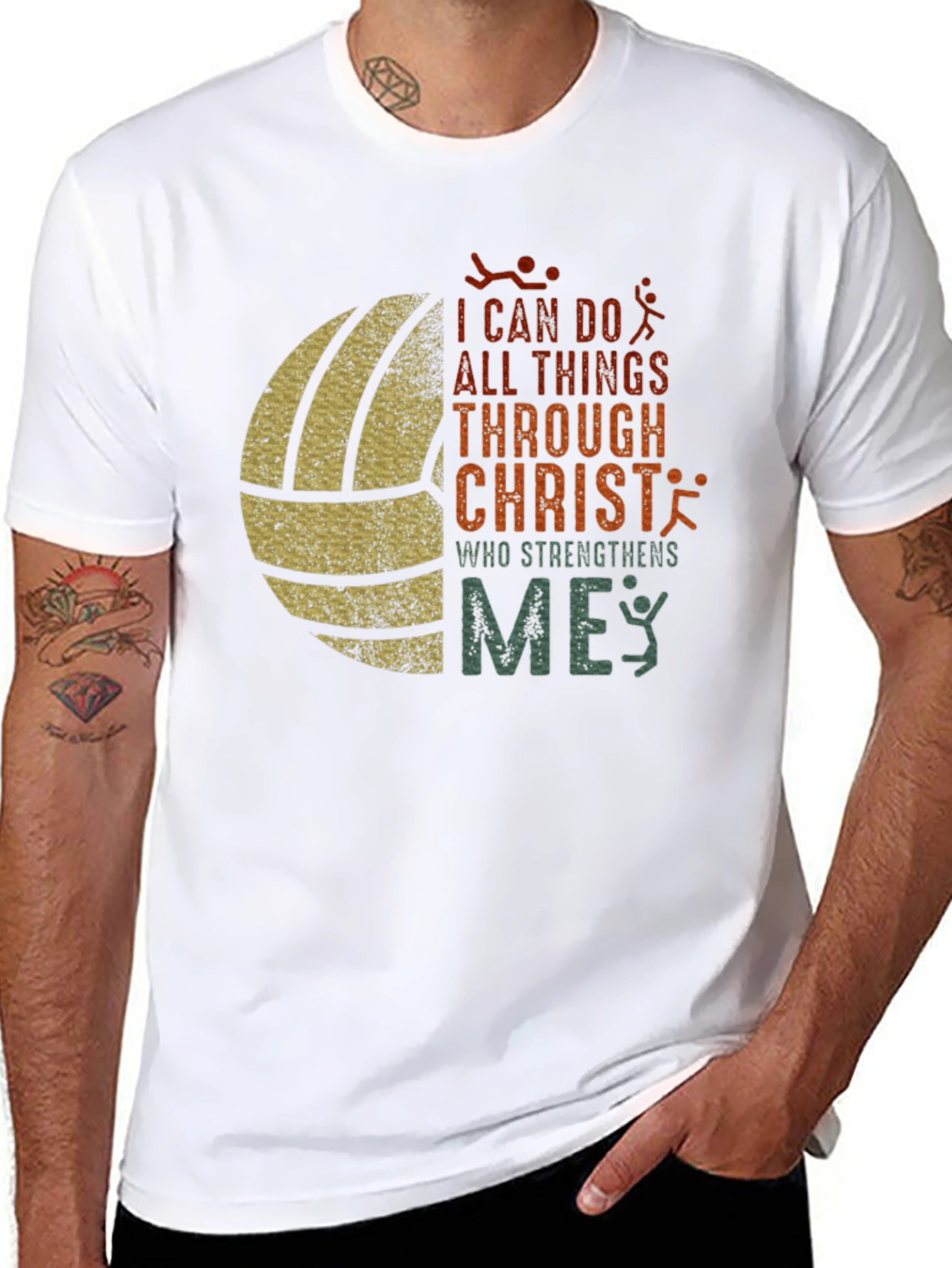 Volleyball Christian T-Shirt: I Can Do All Things