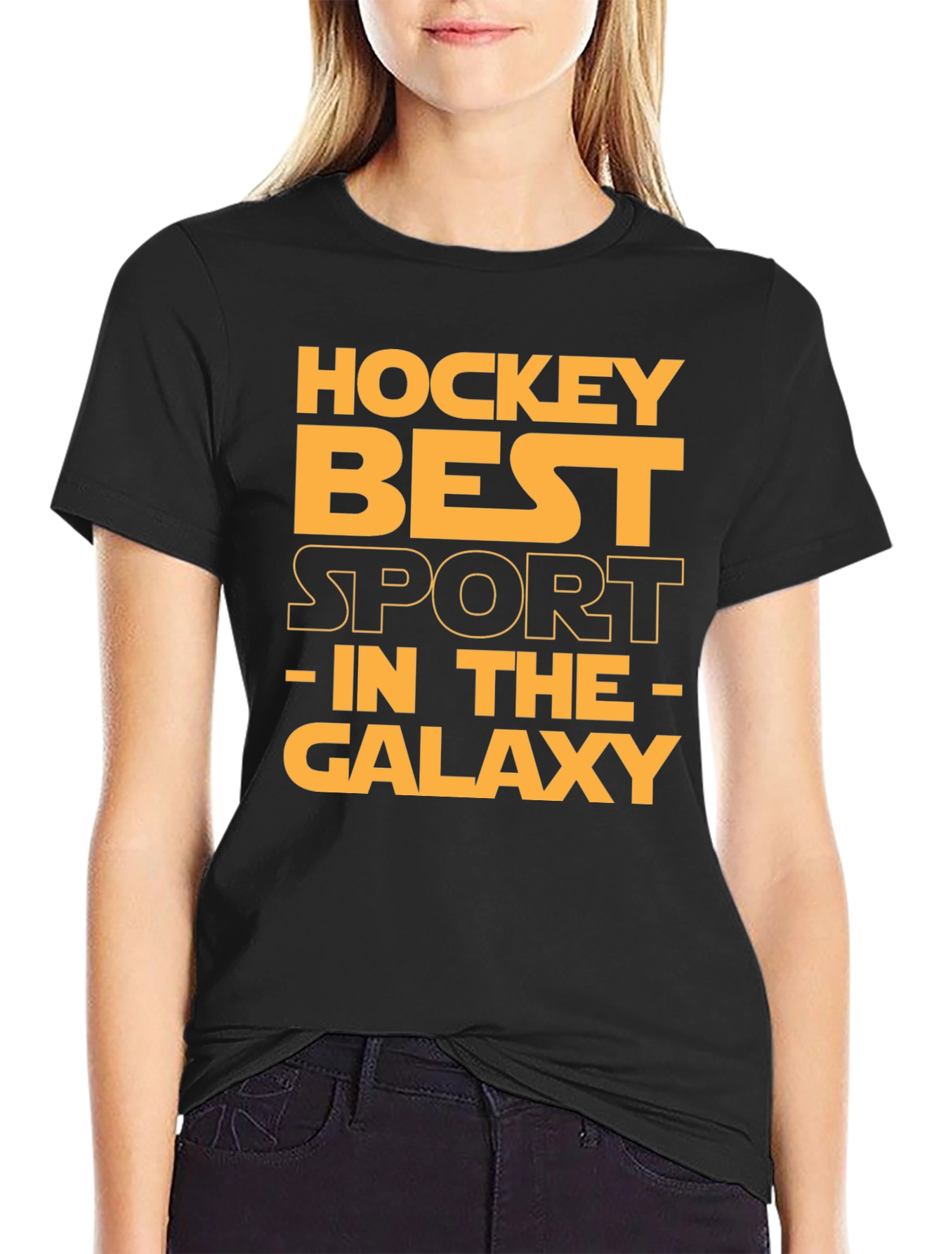 Hockey Best Sport in the Galaxy Black T-Shirt