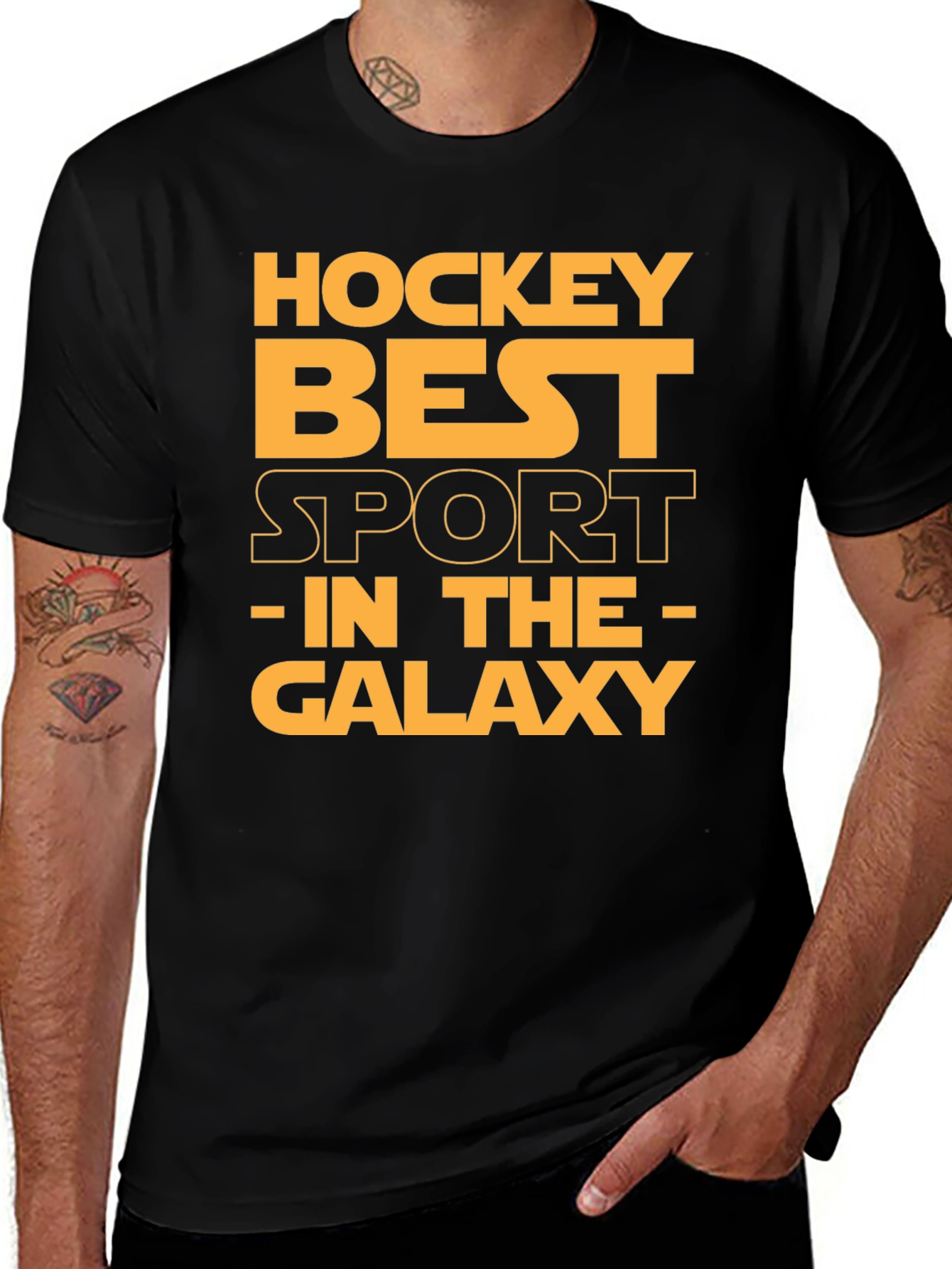 Hockey Best Sport in the Galaxy Black T-Shirt