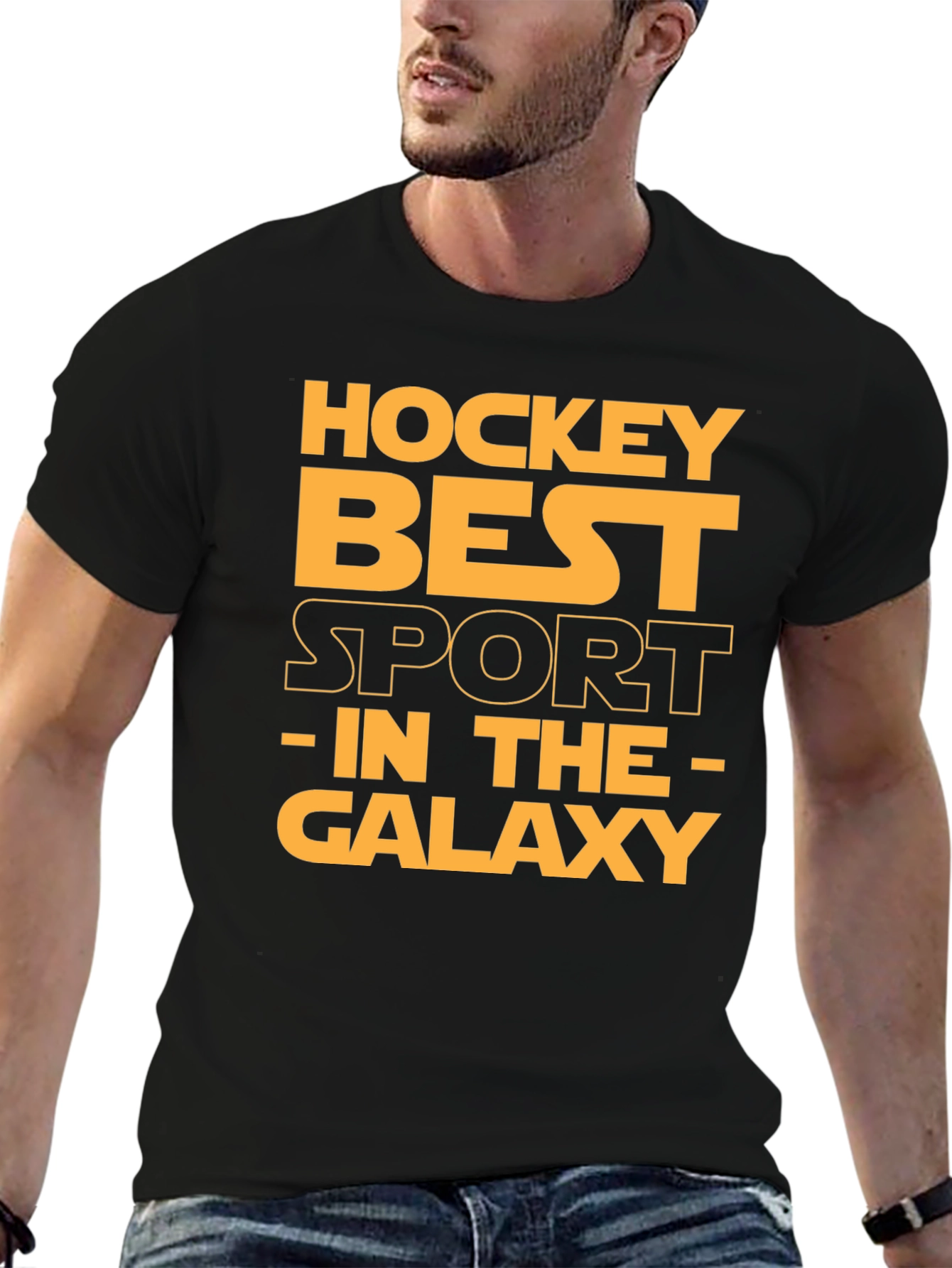 Hockey Best Sport in the Galaxy Black T-Shirt