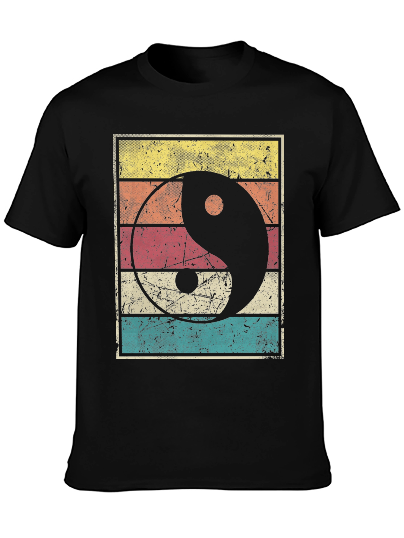 Yin Yang Graphic Tee Retro Style