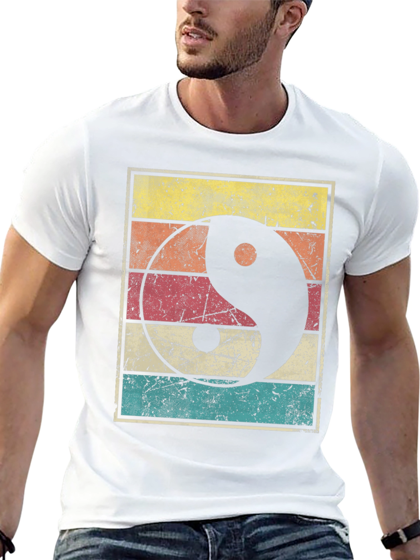 Yin Yang Graphic Tee Retro Style
