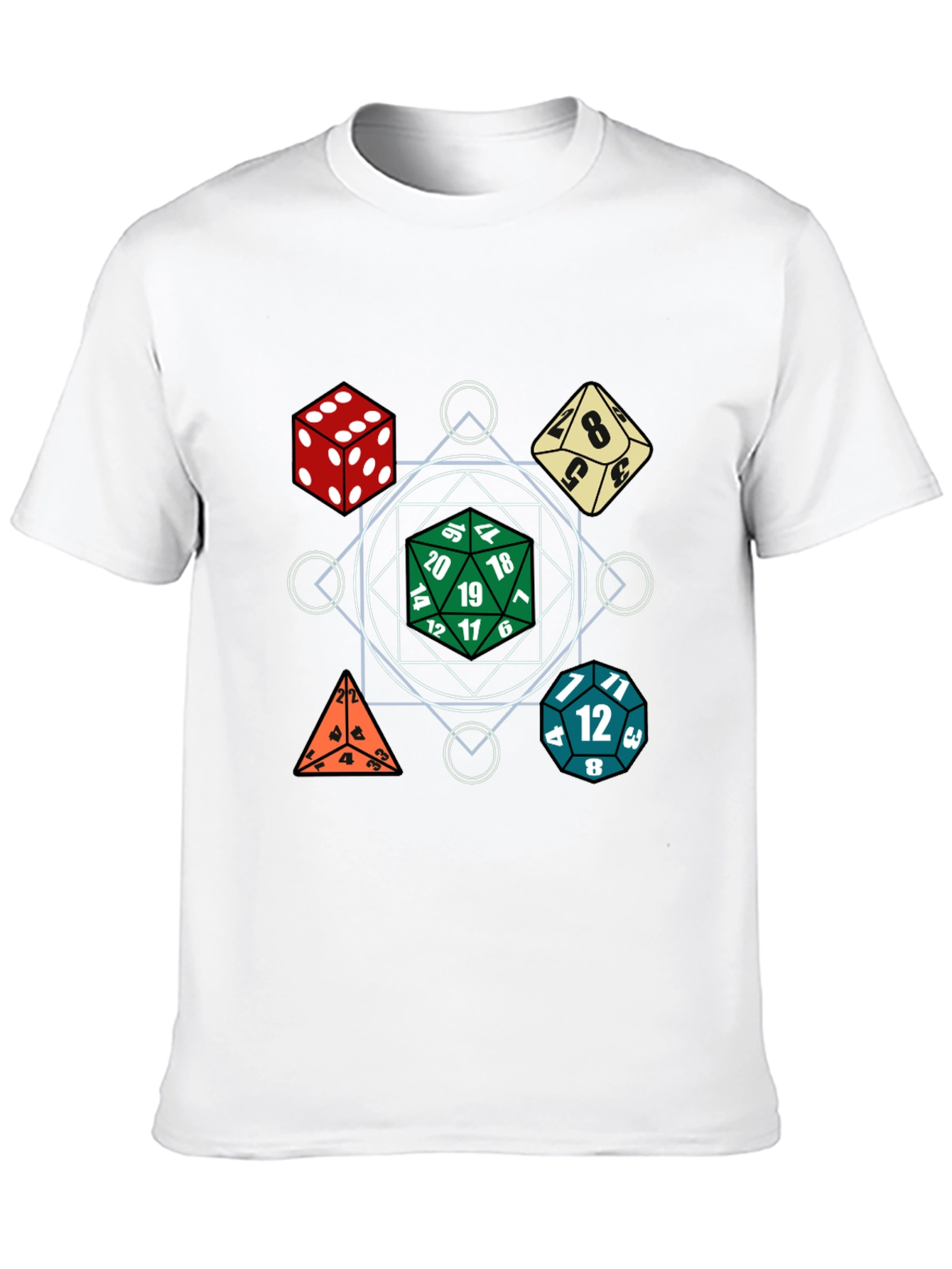 Dice Pattern Black T-Shirt