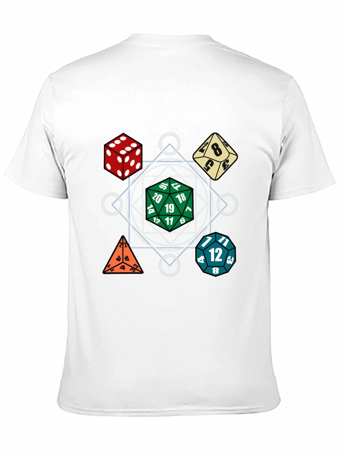 Dice Pattern Black T-Shirt
