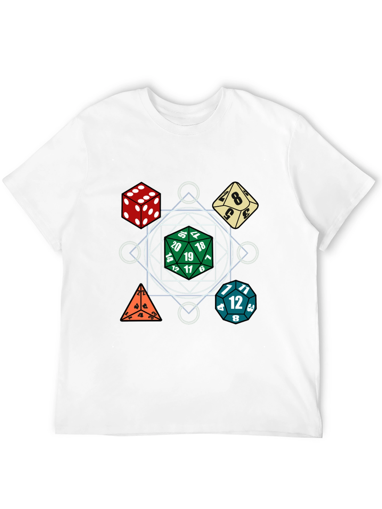 Dice Pattern Black T-Shirt