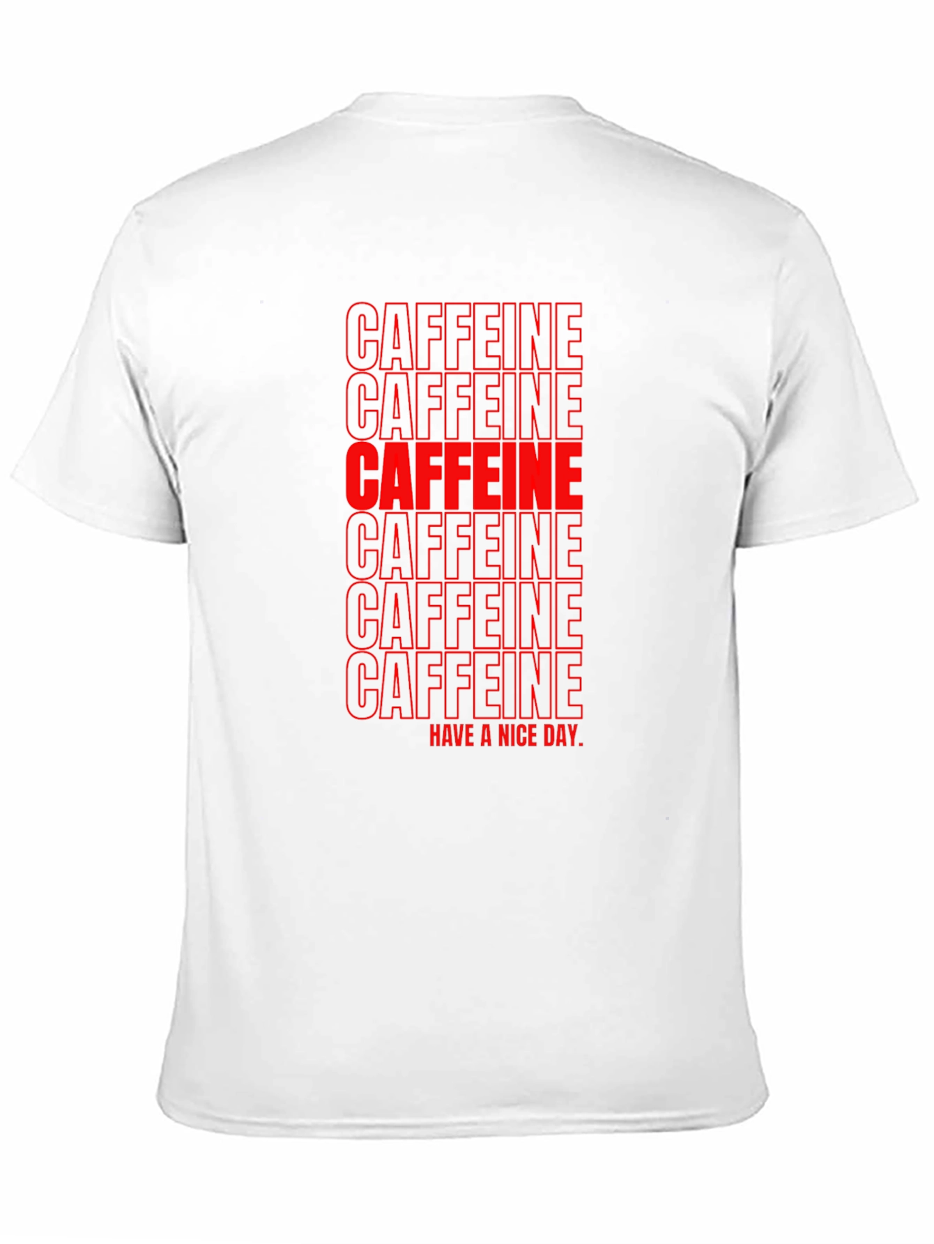 Caffeine T-Shirt - Black with Red Lettering