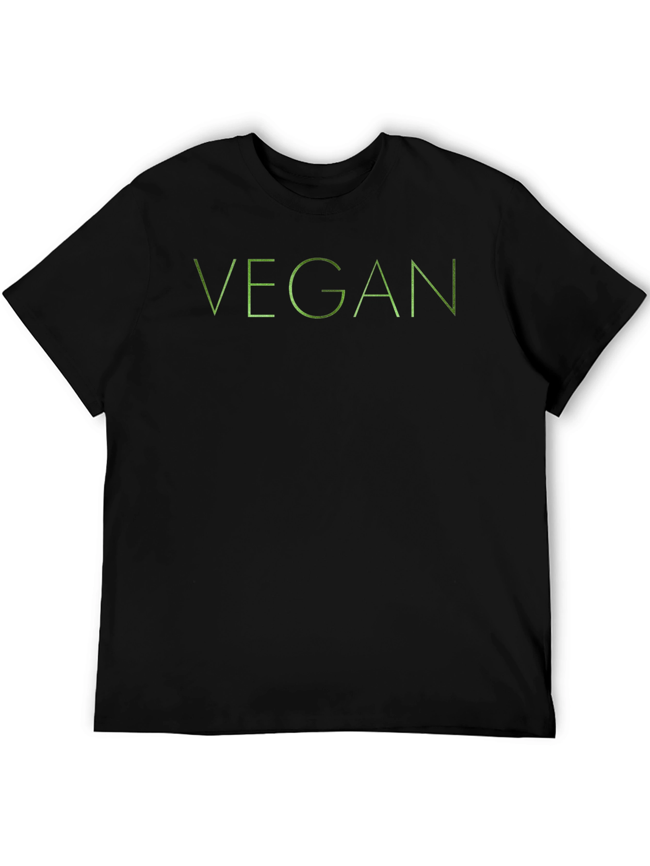 Vegan Graphic T-Shirt - Black Lightweight Casual Wear