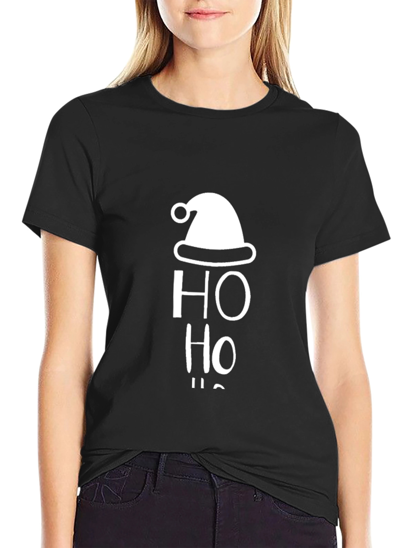 Festive Ho Ho Ho Santa Hat T-Shirt