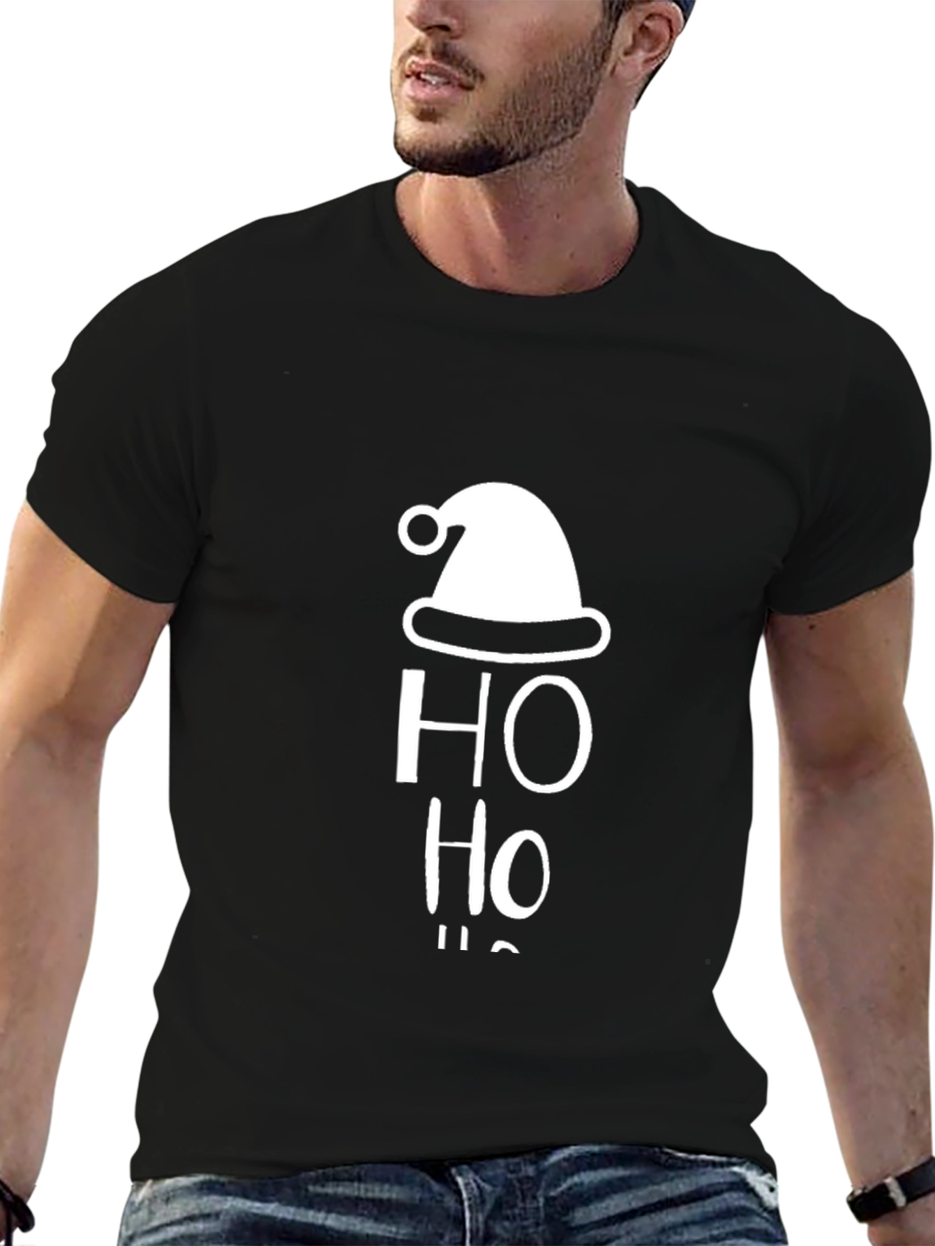 Festive Ho Ho Ho Santa Hat T-Shirt