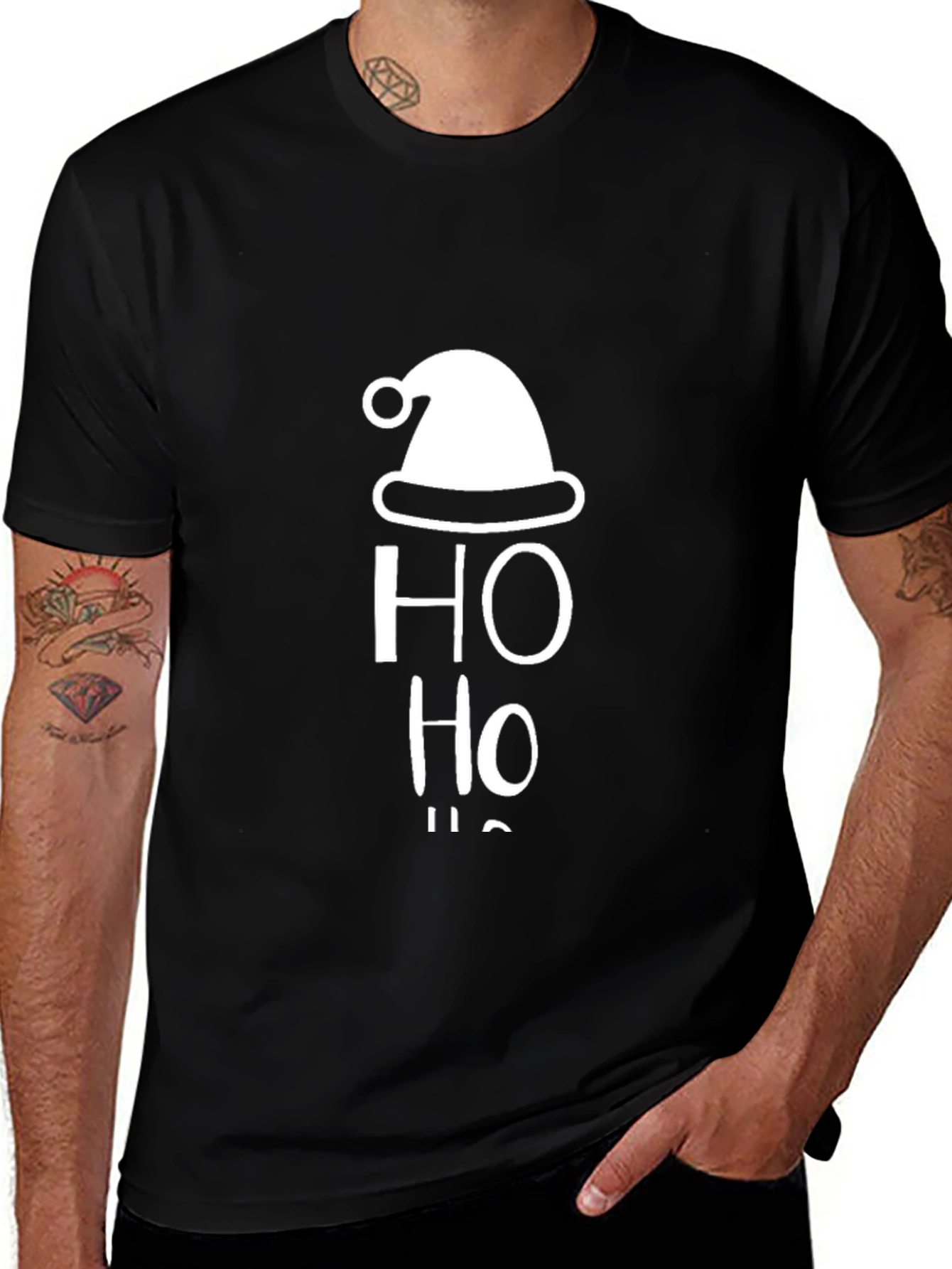 Festive Ho Ho Ho Santa Hat T-Shirt