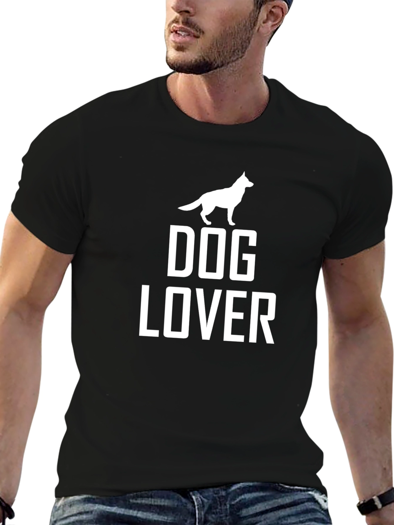 Dog Lover Graphic Tee - Black