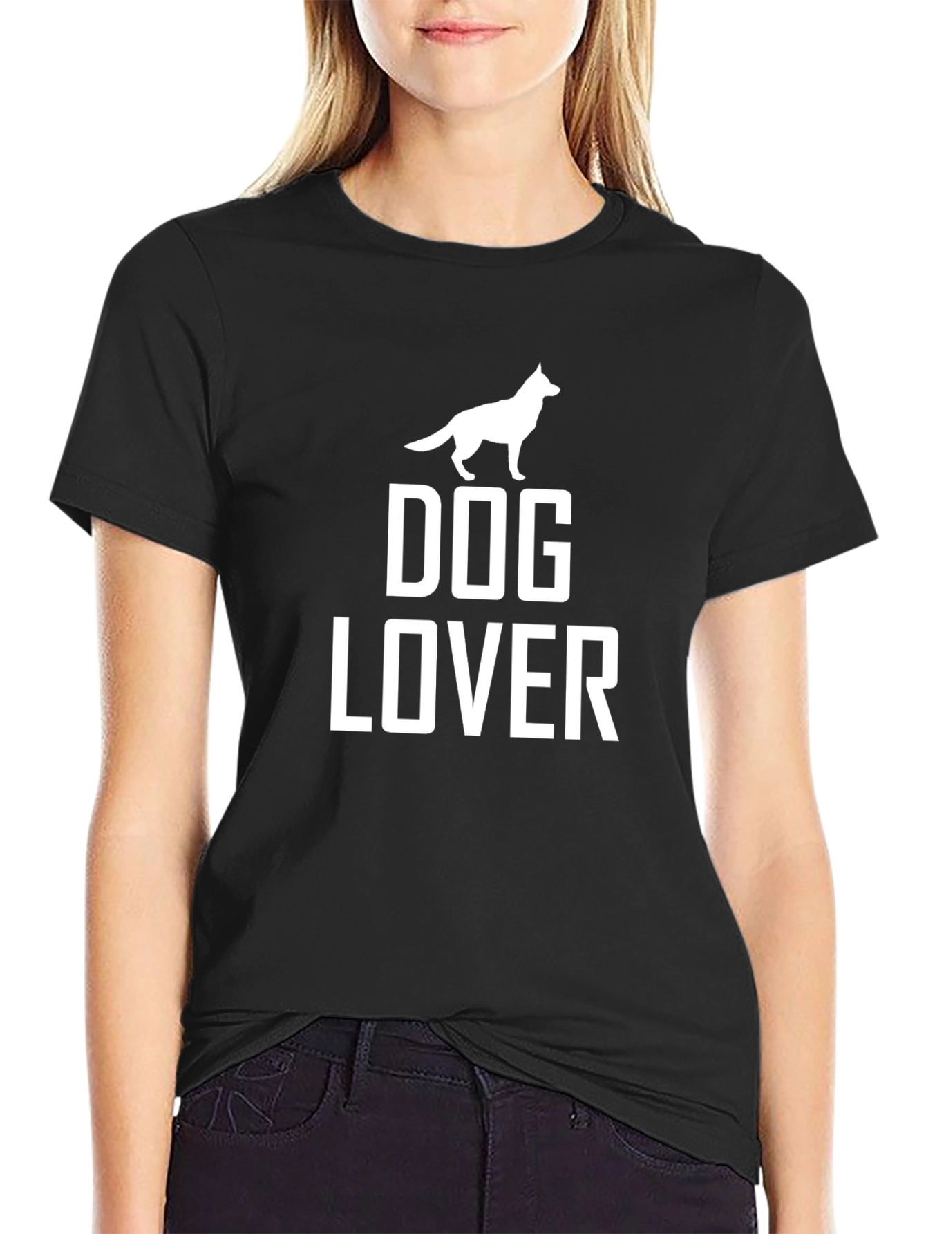 Dog Lover Graphic Tee - Black