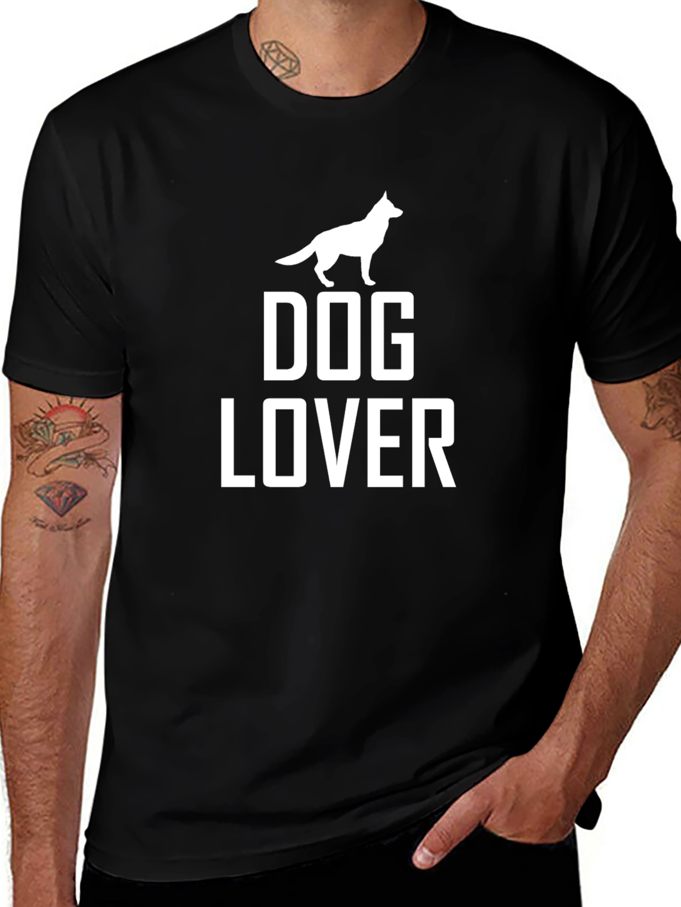 Dog Lover Graphic Tee - Black