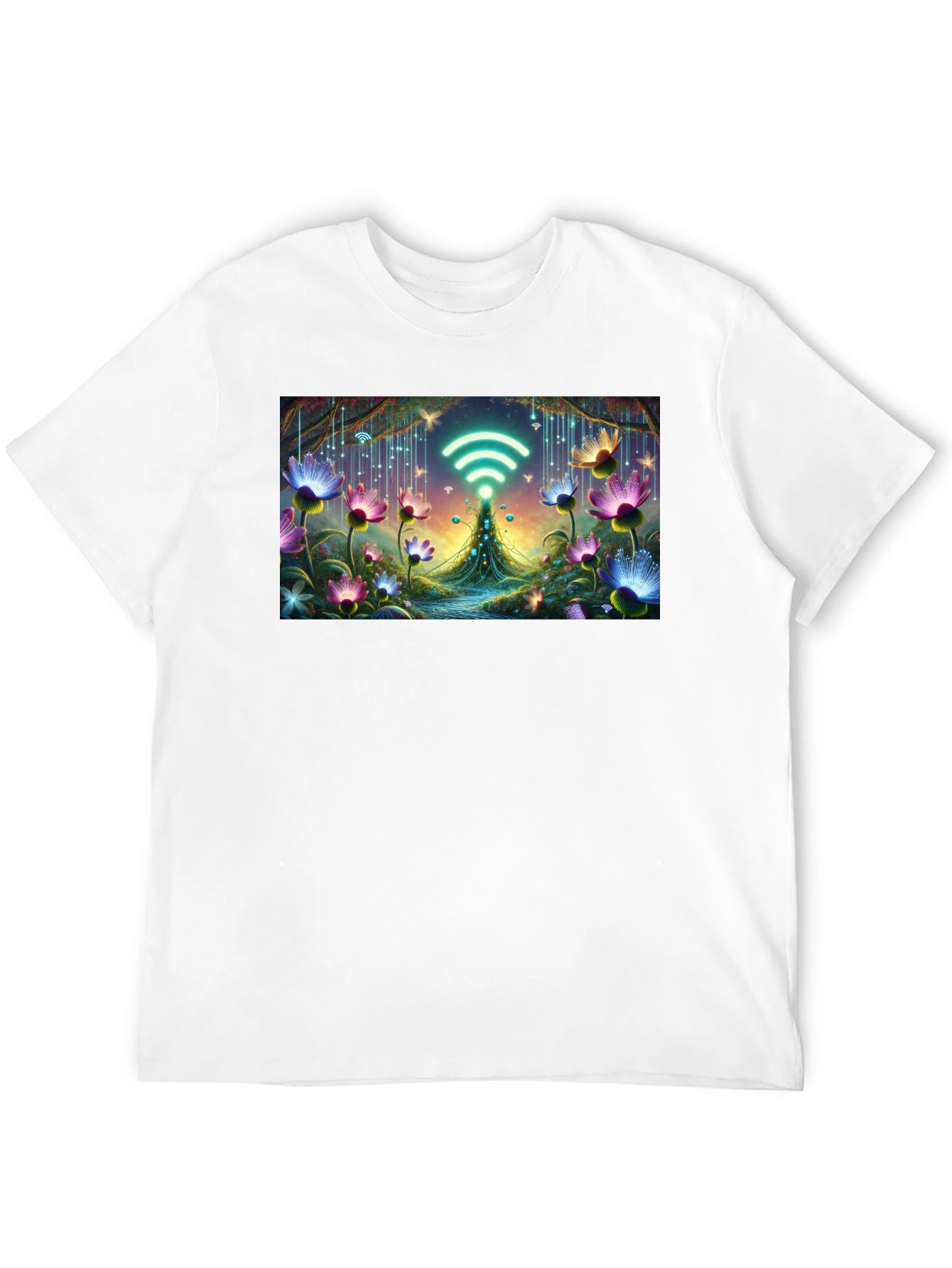 WiFi Fairy Garden Black T-Shirt