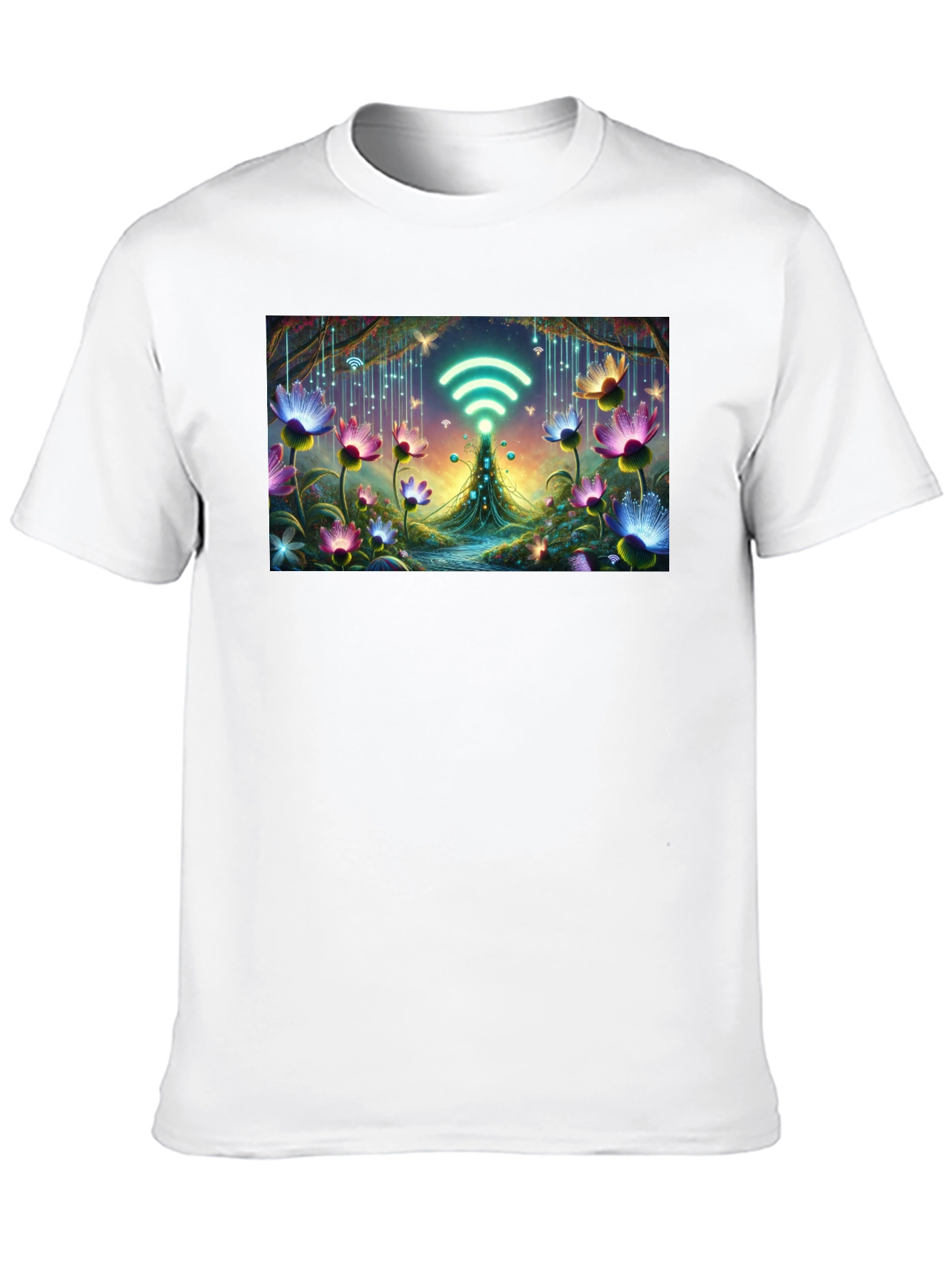 WiFi Fairy Garden Black T-Shirt