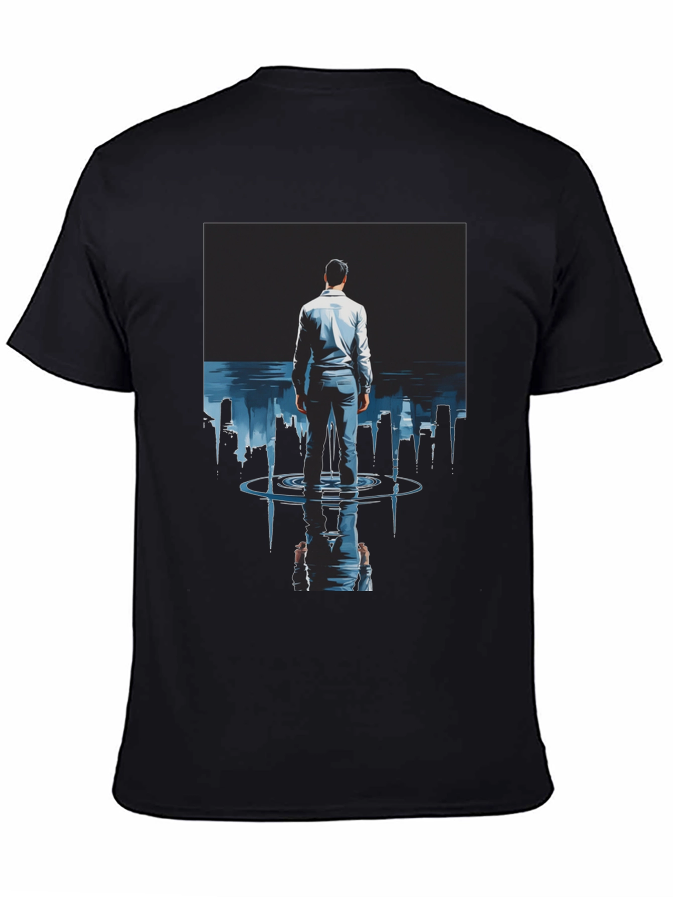 Man in Cityscape T-Shirt
