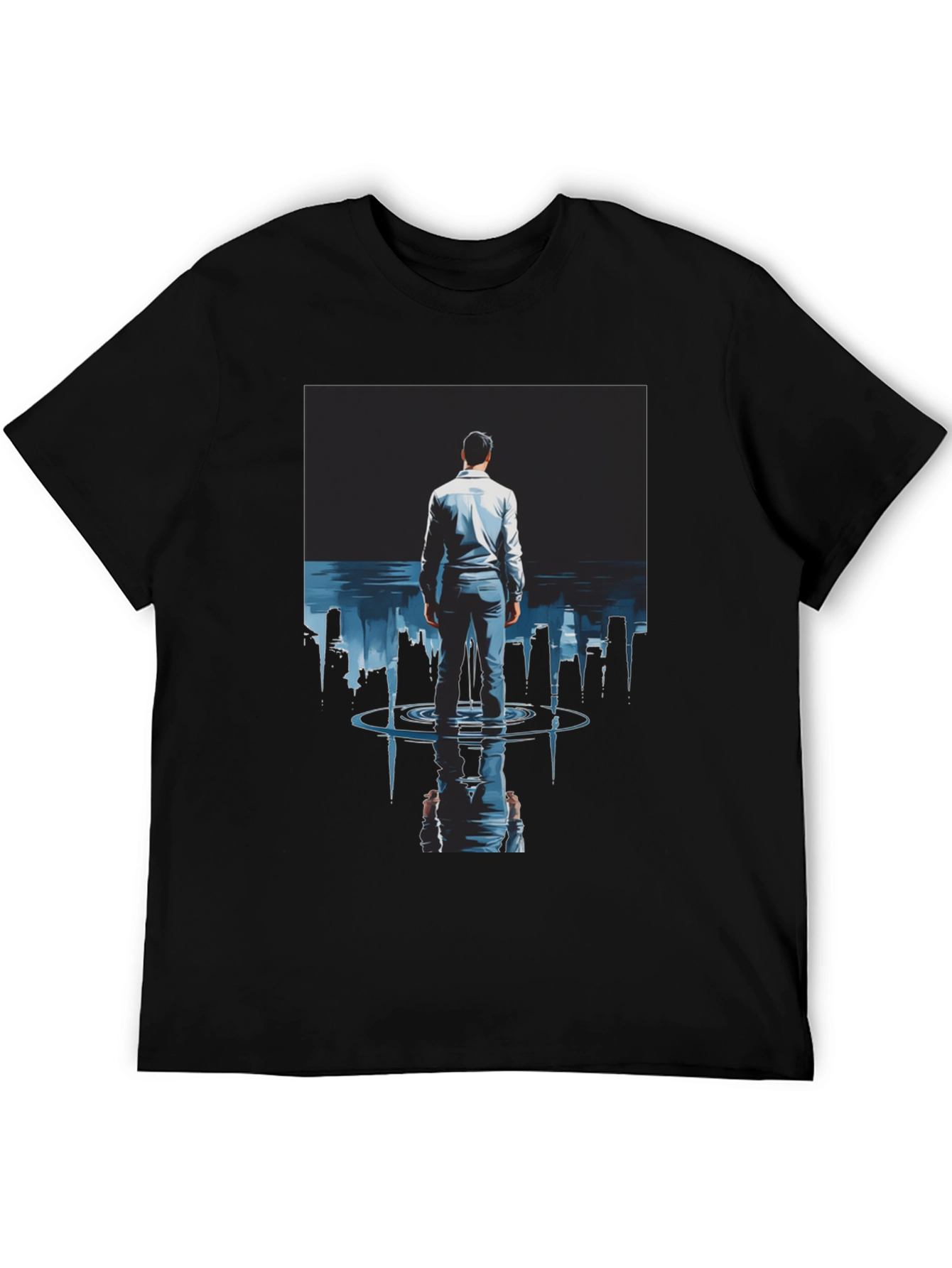 Man in Cityscape T-Shirt