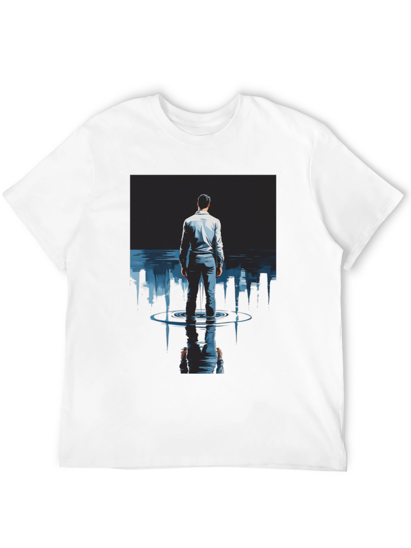 Man in Cityscape T-Shirt