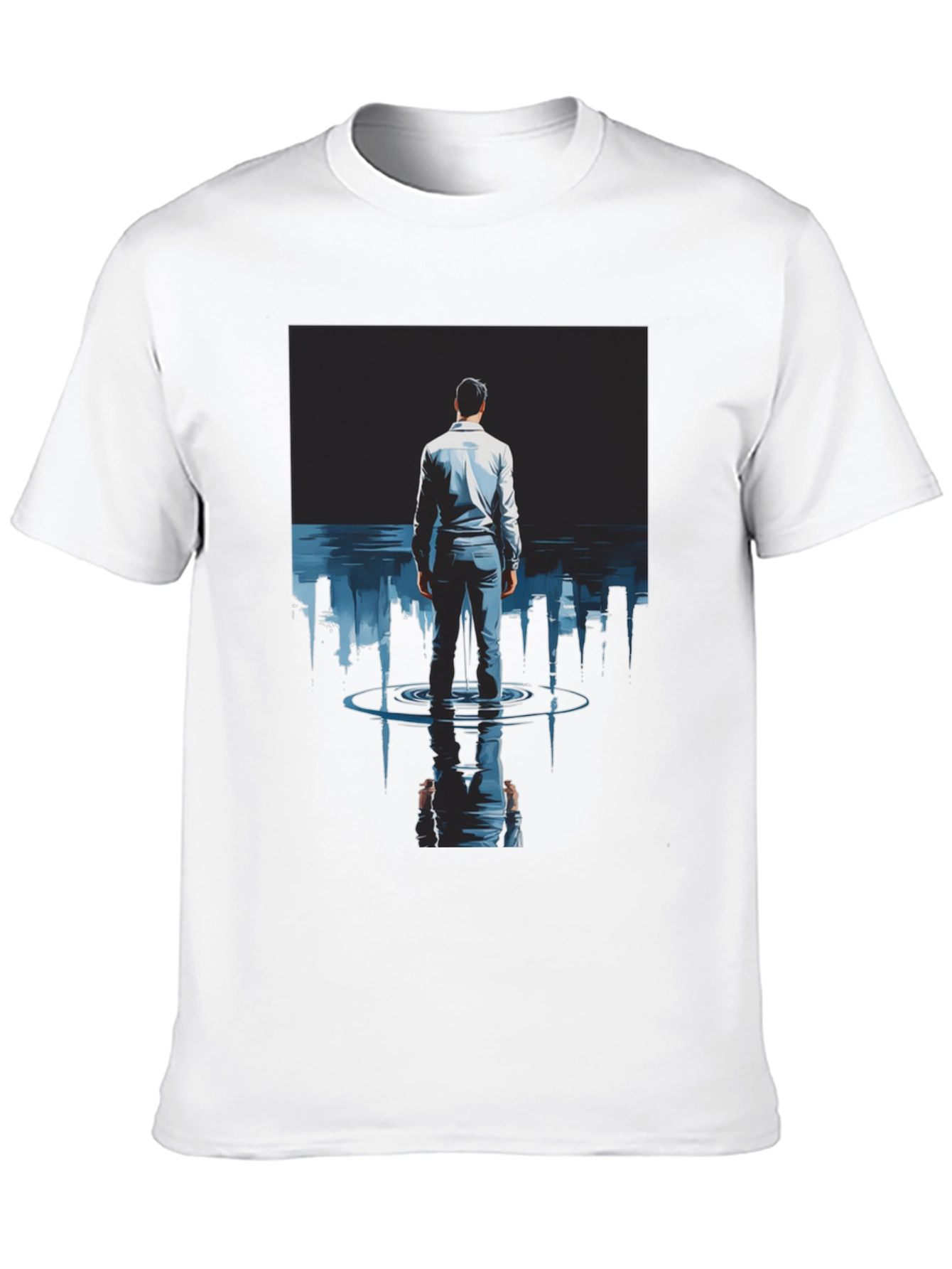 Man in Cityscape T-Shirt