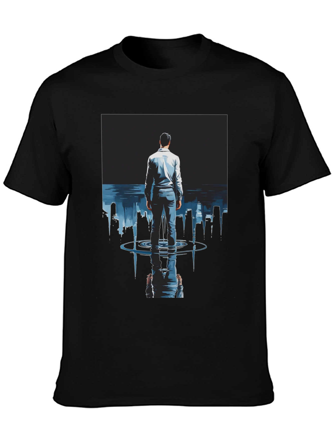 Man in Cityscape T-Shirt