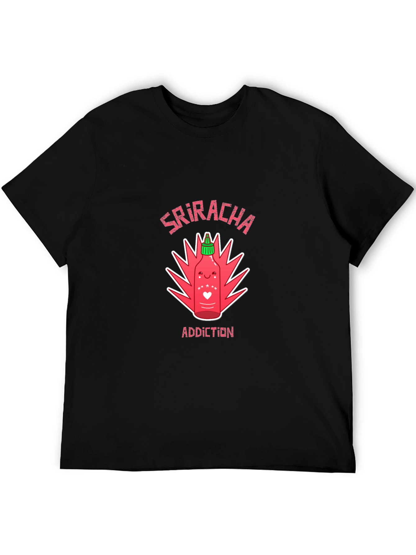 Sriracha Addiction Graphic T-Shirt - Spicy Food Lover Tee