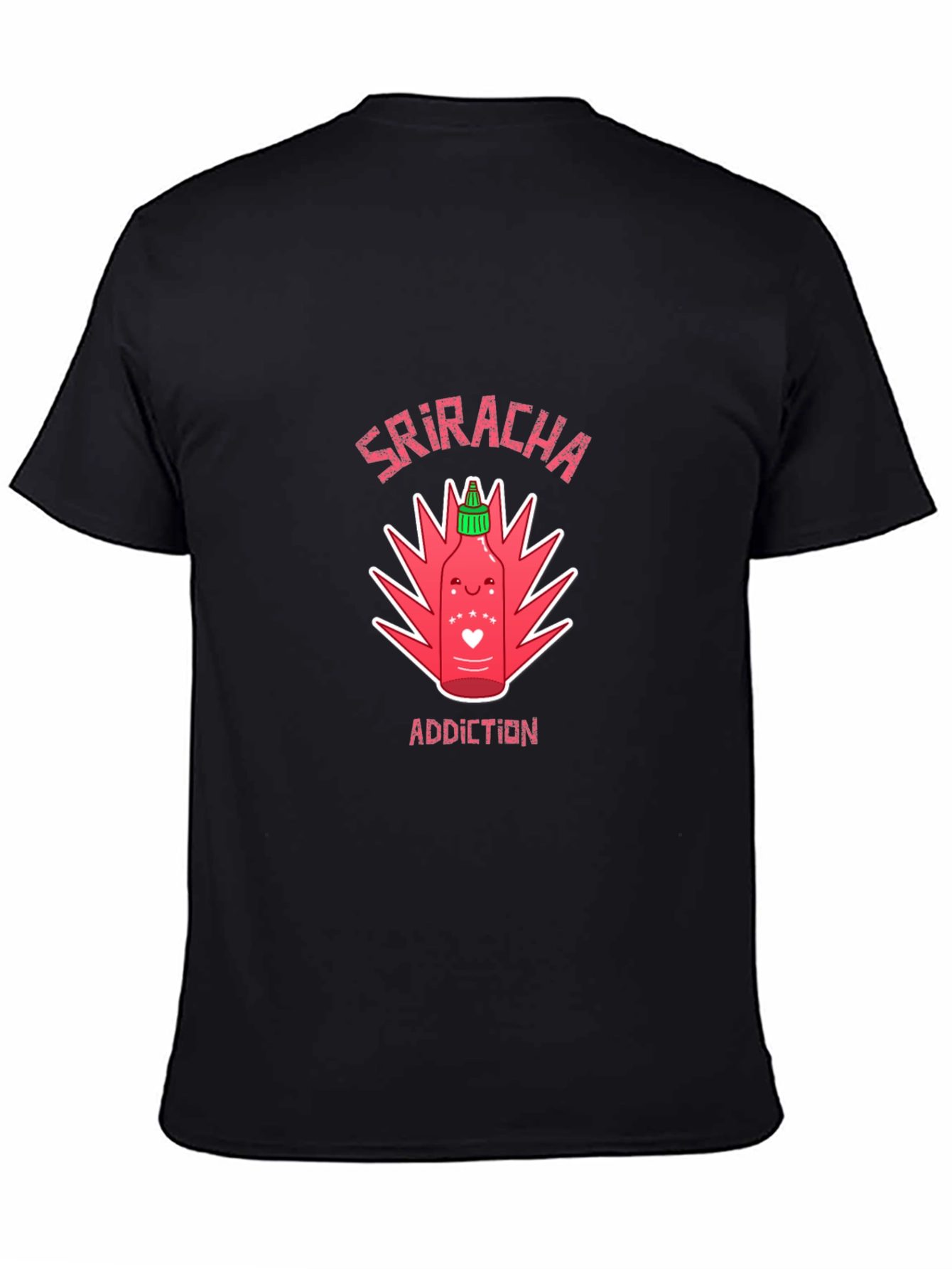 Sriracha Addiction Graphic T-Shirt - Spicy Food Lover Tee