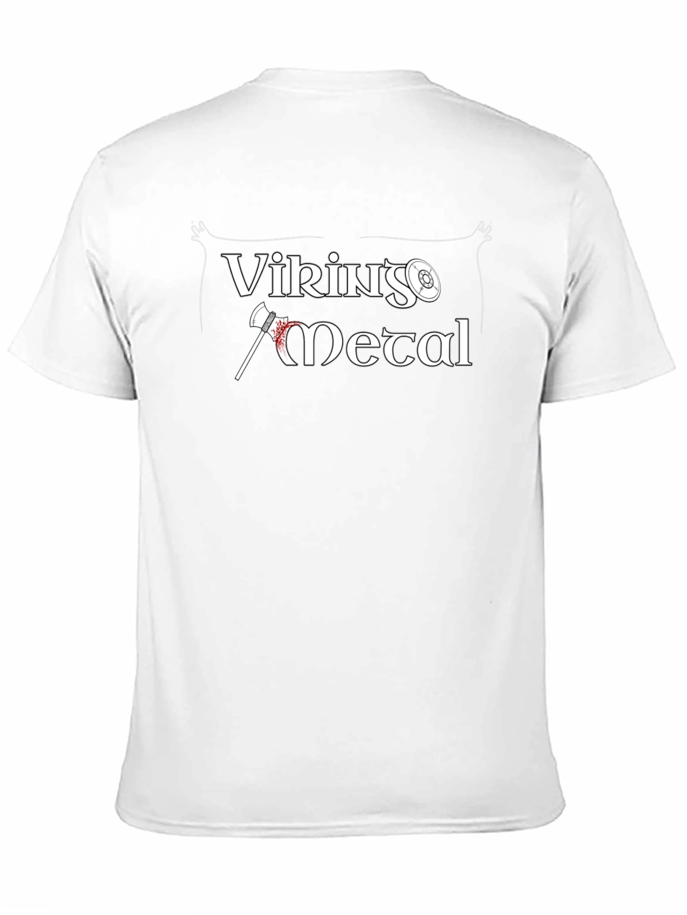 Viking Metal Graphic Tee - Black Cotton T-Shirt