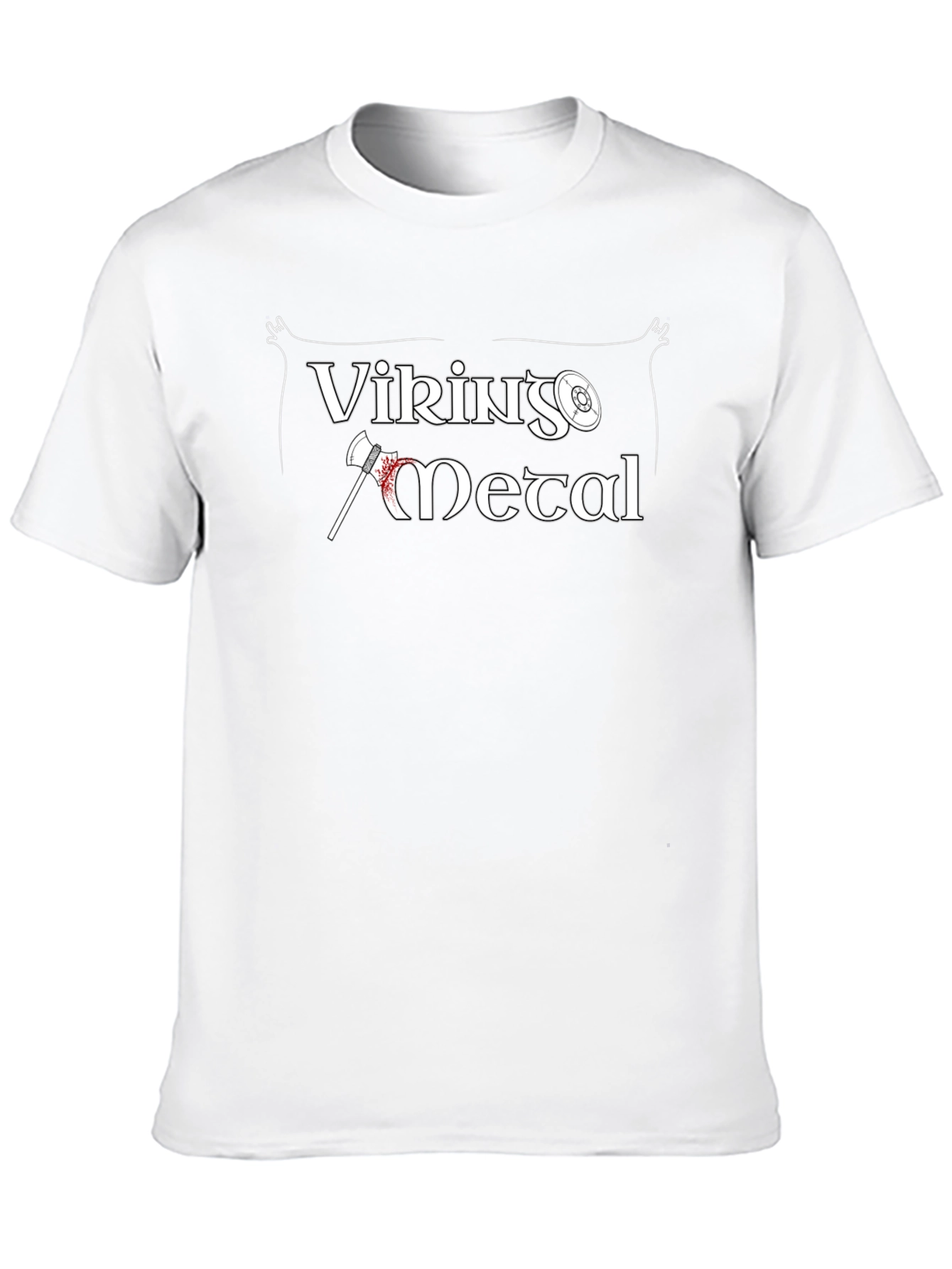 Viking Metal Graphic Tee - Black Cotton T-Shirt