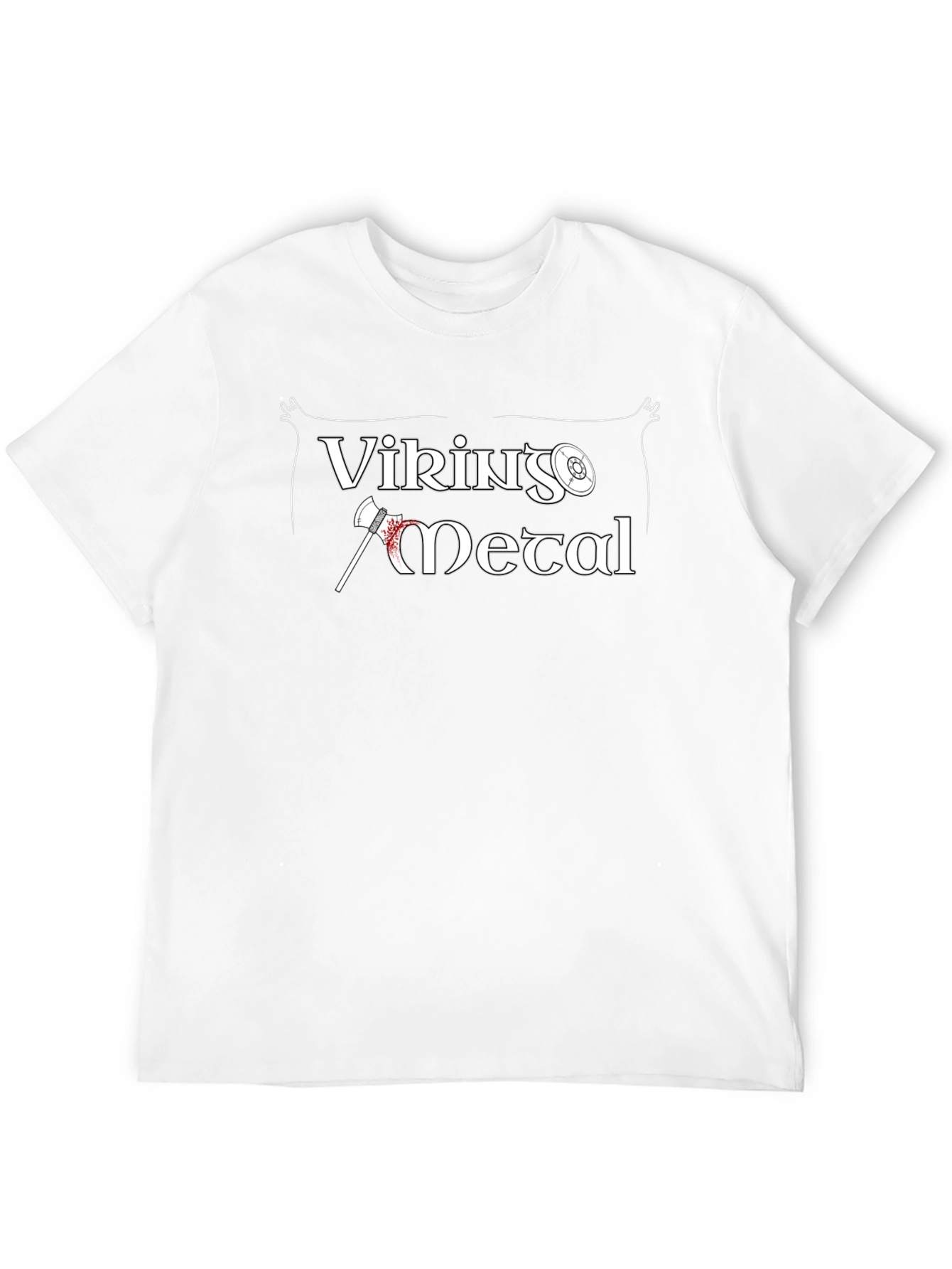 Viking Metal Graphic Tee - Black Cotton T-Shirt