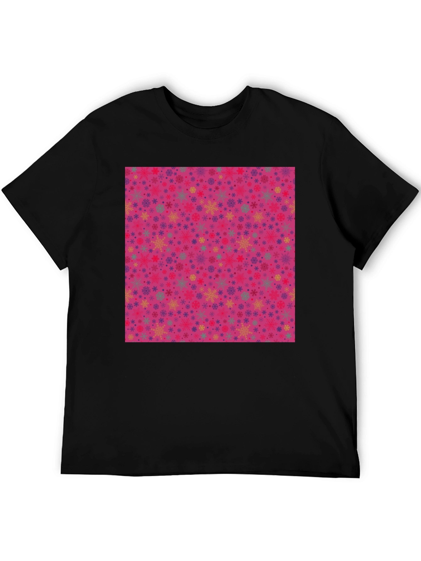 Festive Snowflake Pattern T-Shirt