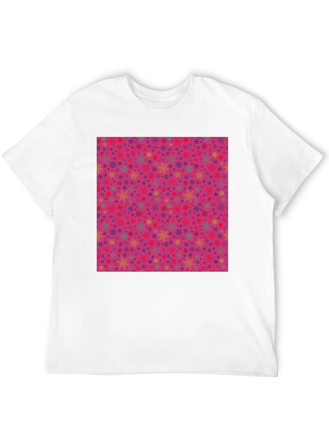 Festive Snowflake Pattern T-Shirt