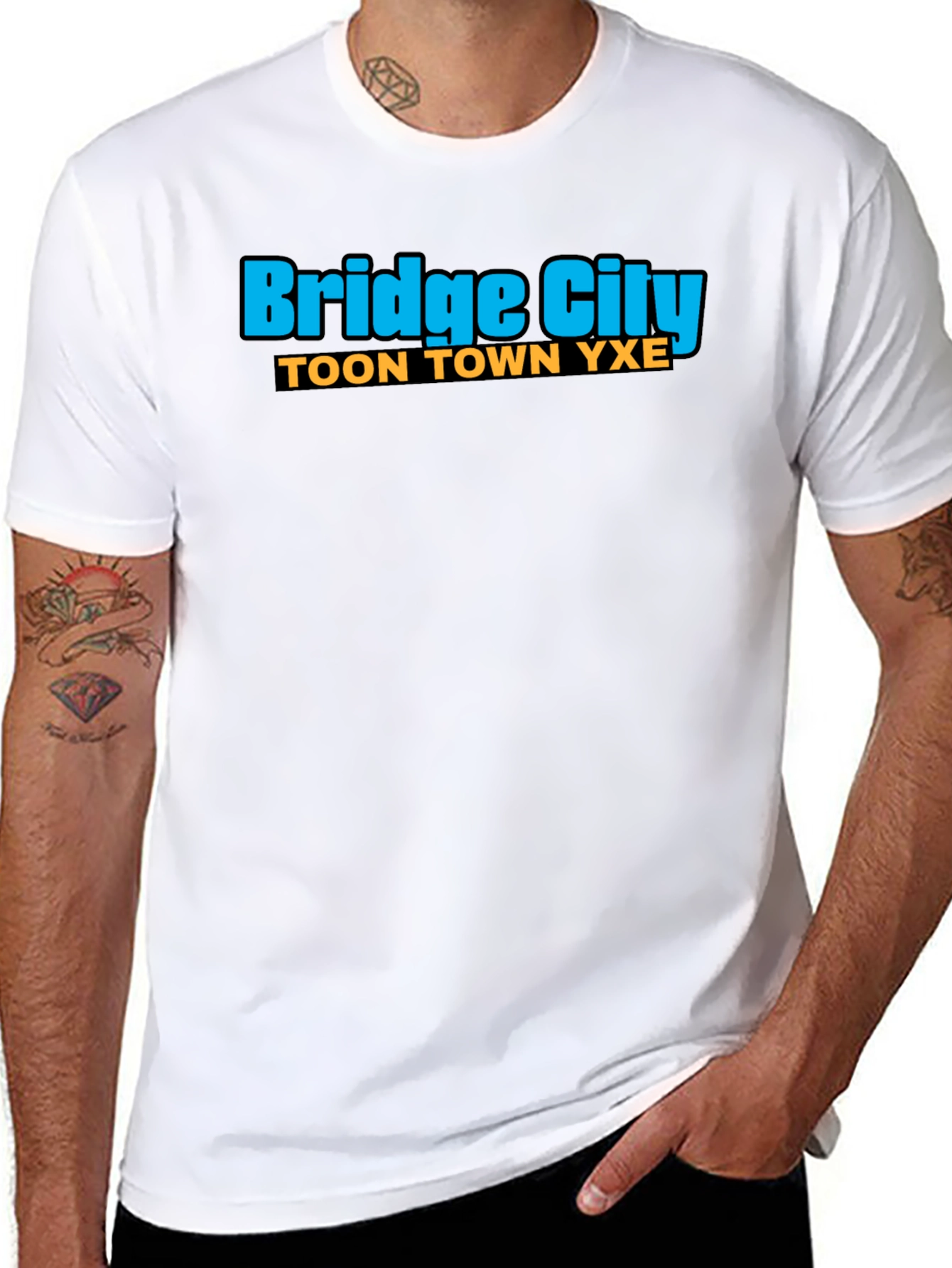 Bridge City Toon Town YXE Black T-Shirt