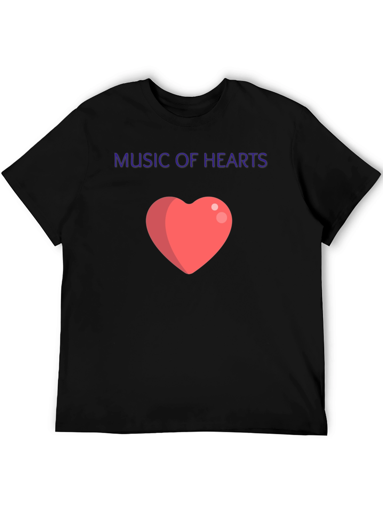 Music of Hearts Black Graphic Tee