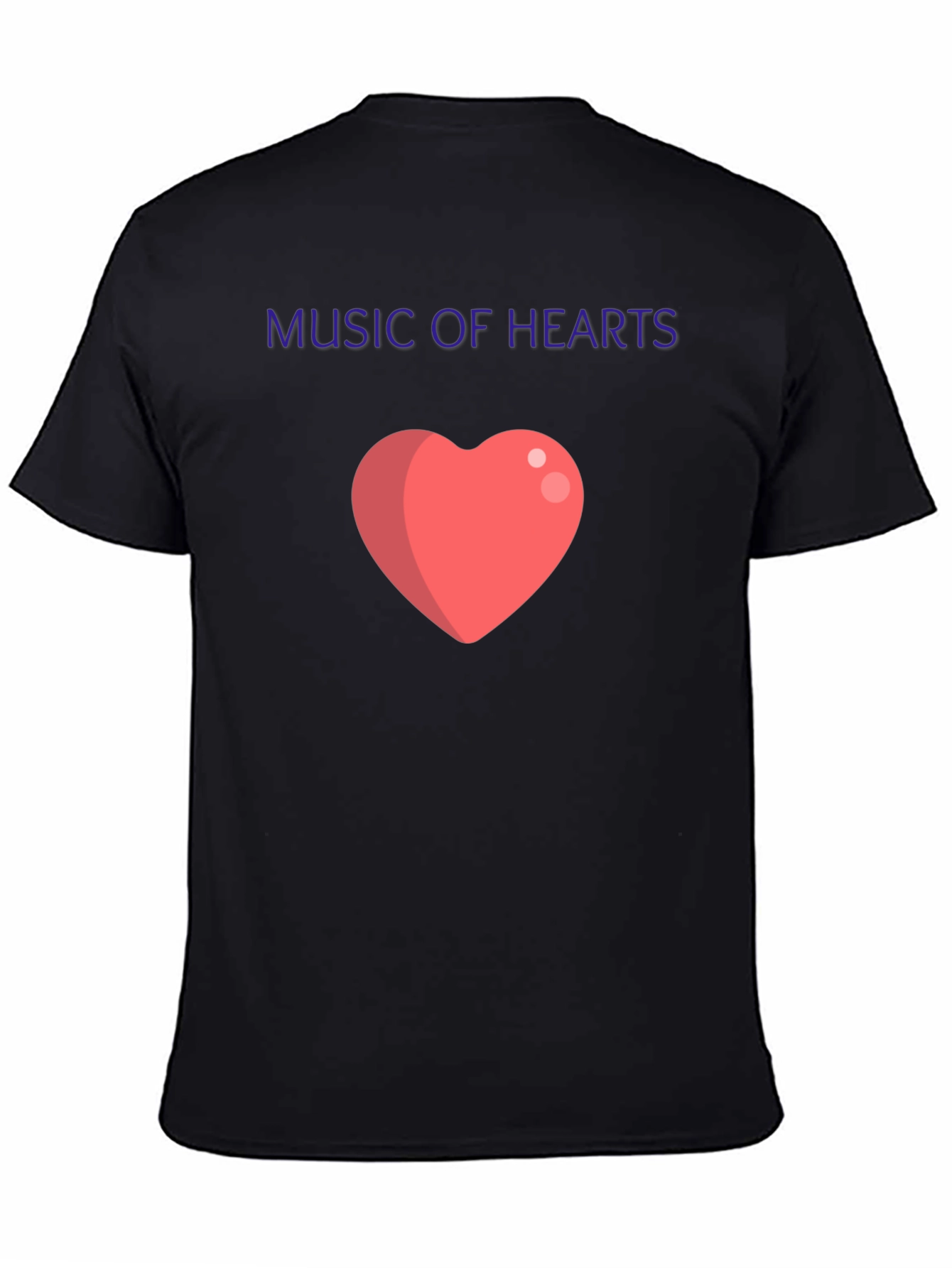 Music of Hearts Black Graphic Tee