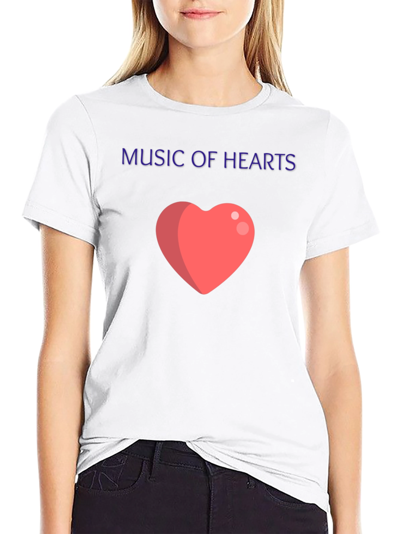Music of Hearts Black Graphic Tee