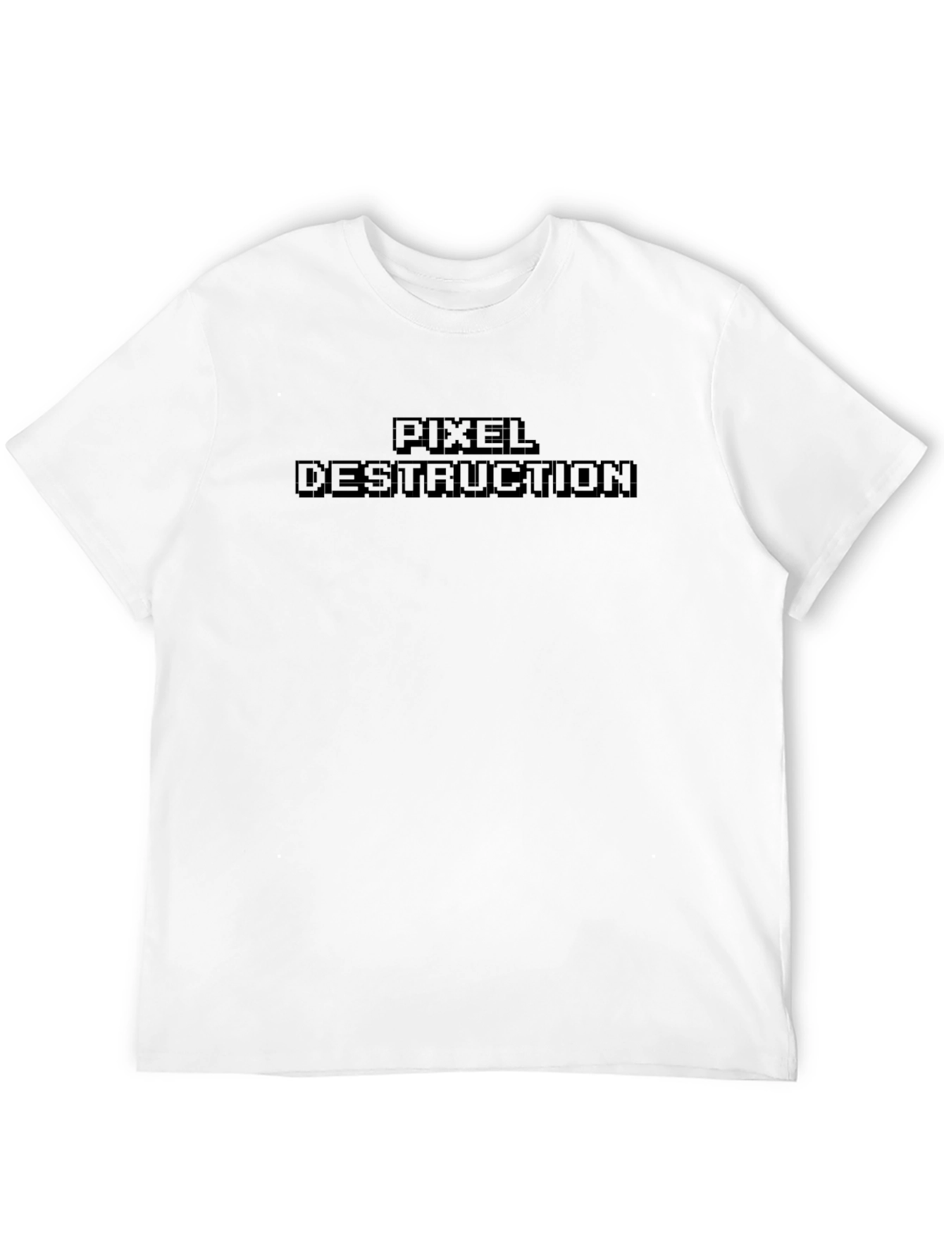 Pixel Destruction Graphic Tee - Black Gamer Shirt