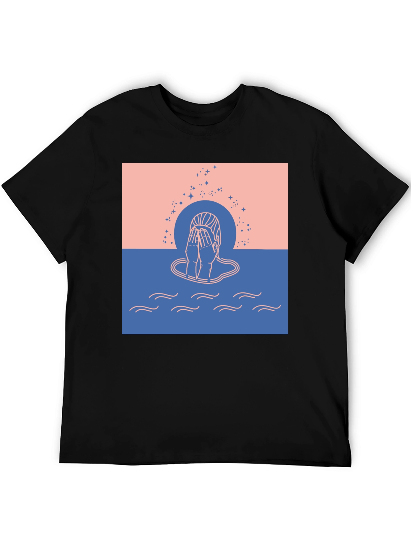 Contemplative Graphic Tee - Unisex Black T-Shirt