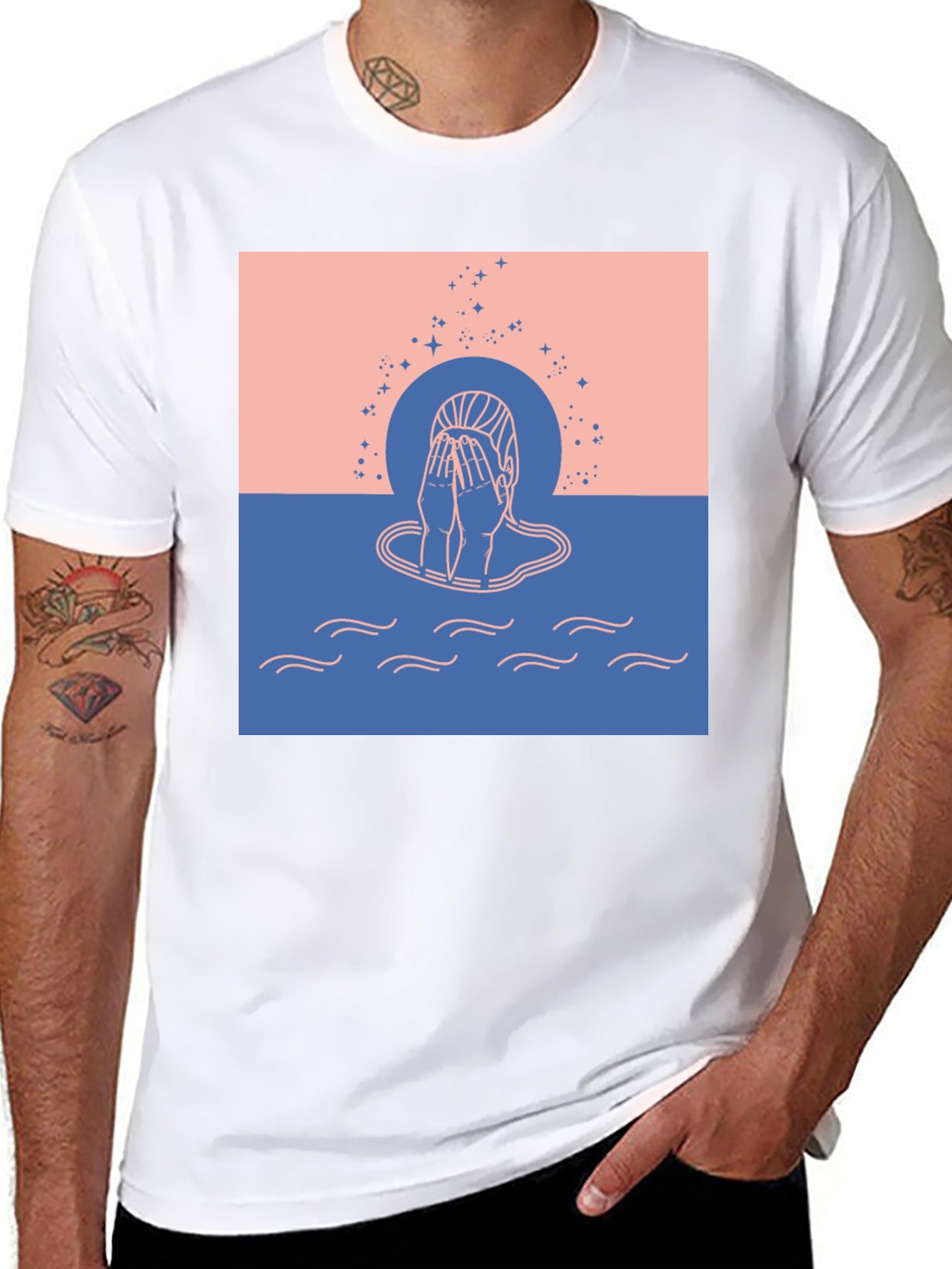 Contemplative Graphic Tee - Unisex Black T-Shirt