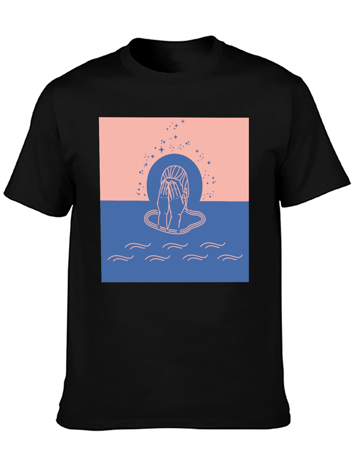 Contemplative Graphic Tee - Unisex Black T-Shirt