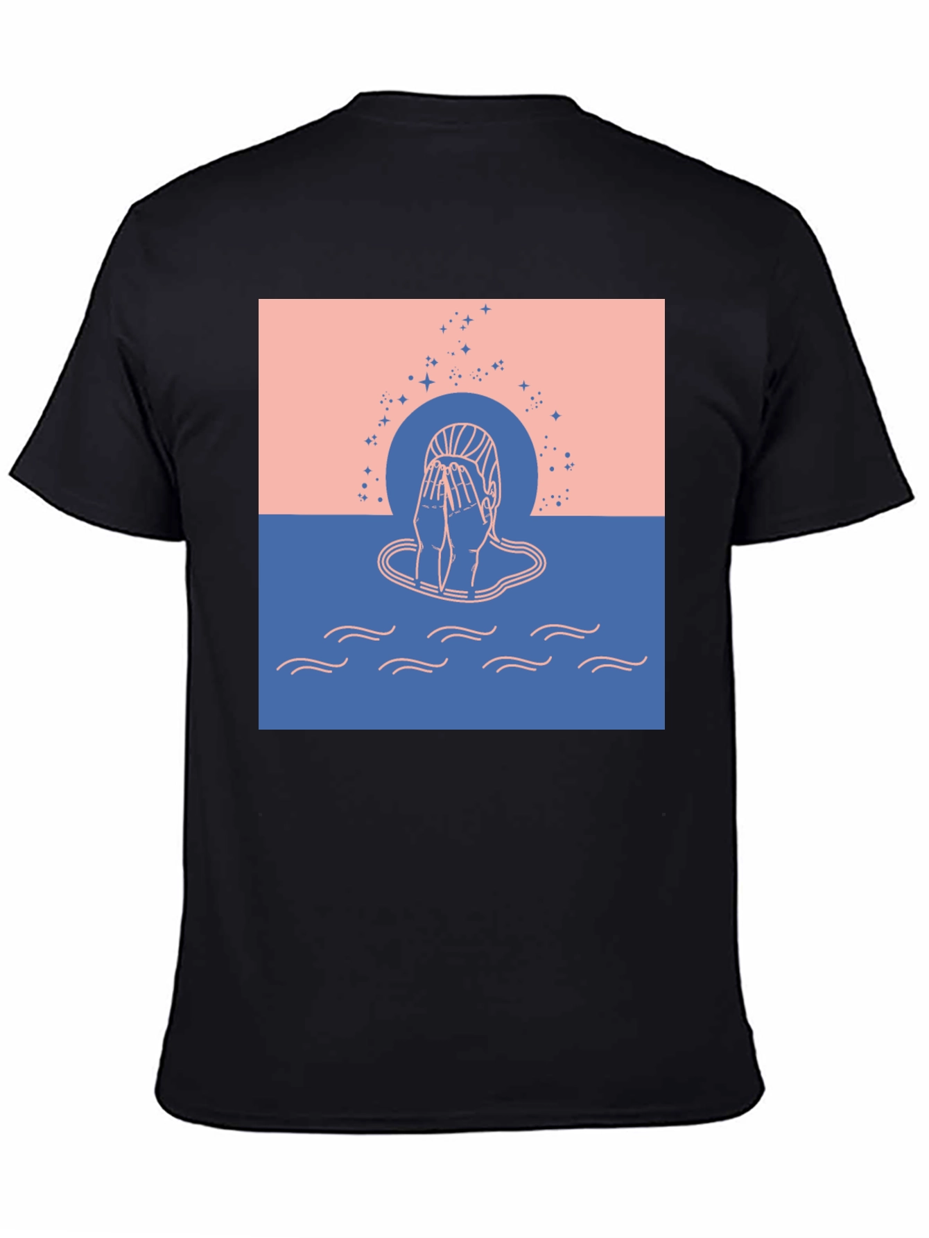 Contemplative Graphic Tee - Unisex Black T-Shirt