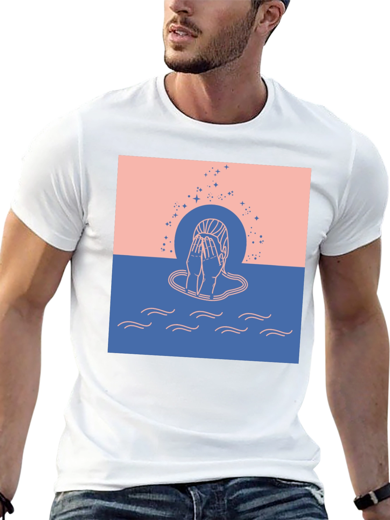 Contemplative Graphic Tee - Unisex Black T-Shirt