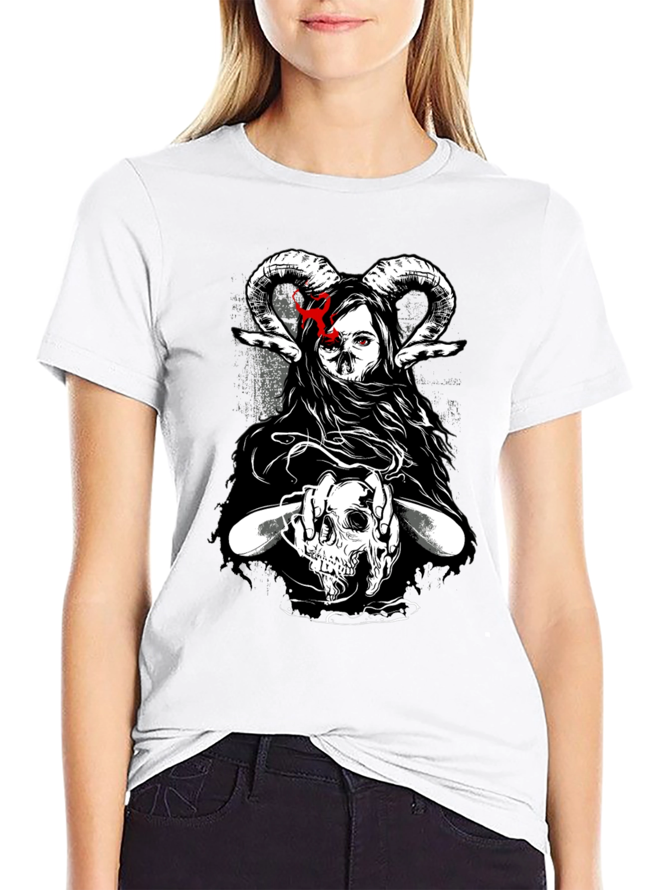 Dark Graphic T-Shirt - Skull & Occult Design