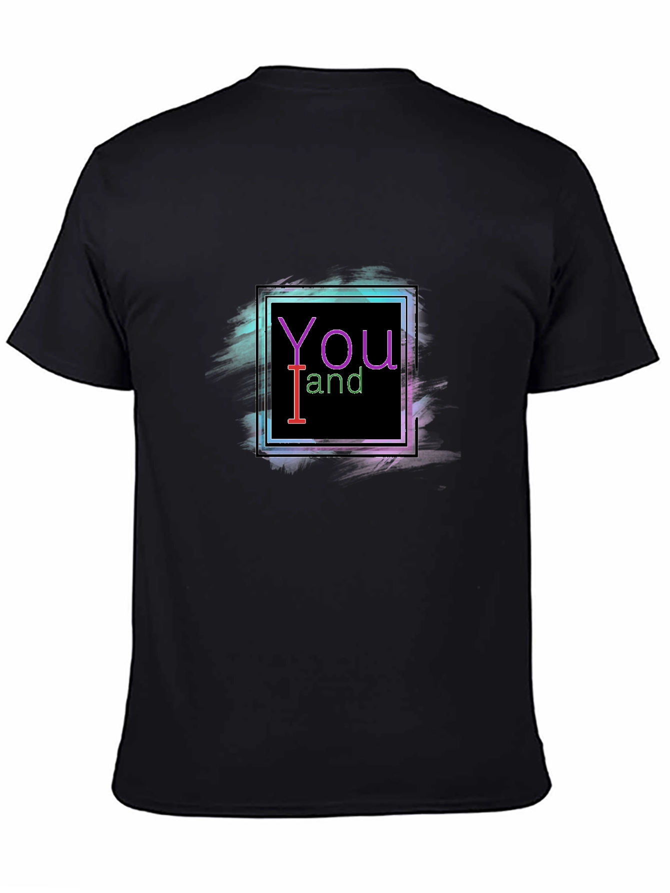 You and I Neon Graphic Black T-Shirt
