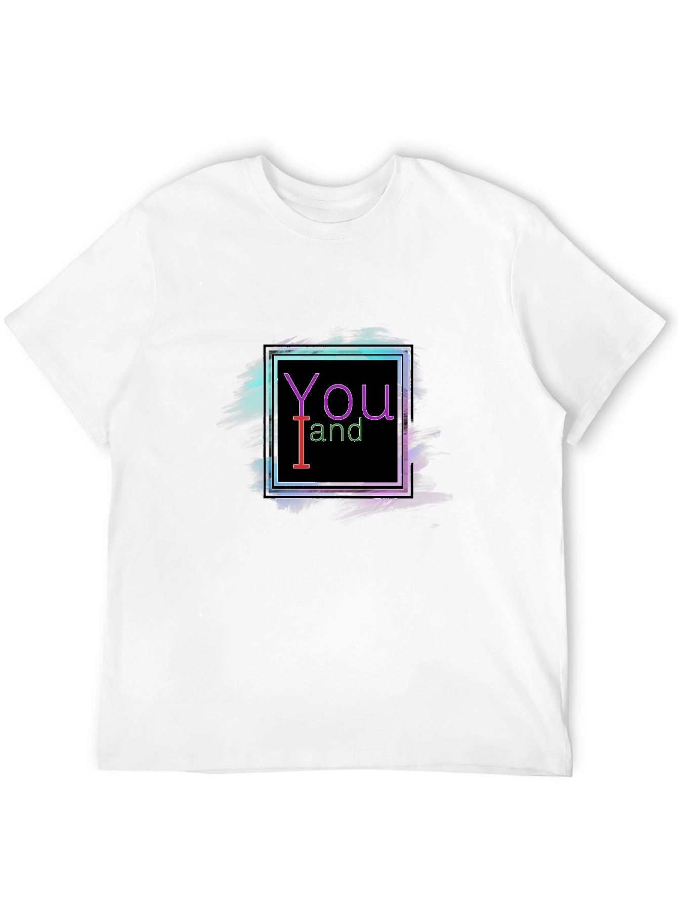 You and I Neon Graphic Black T-Shirt